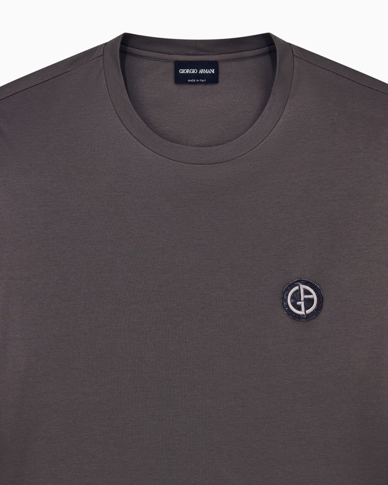 T-shirt regular fit in cotton and modal interlock jersey Slide 2