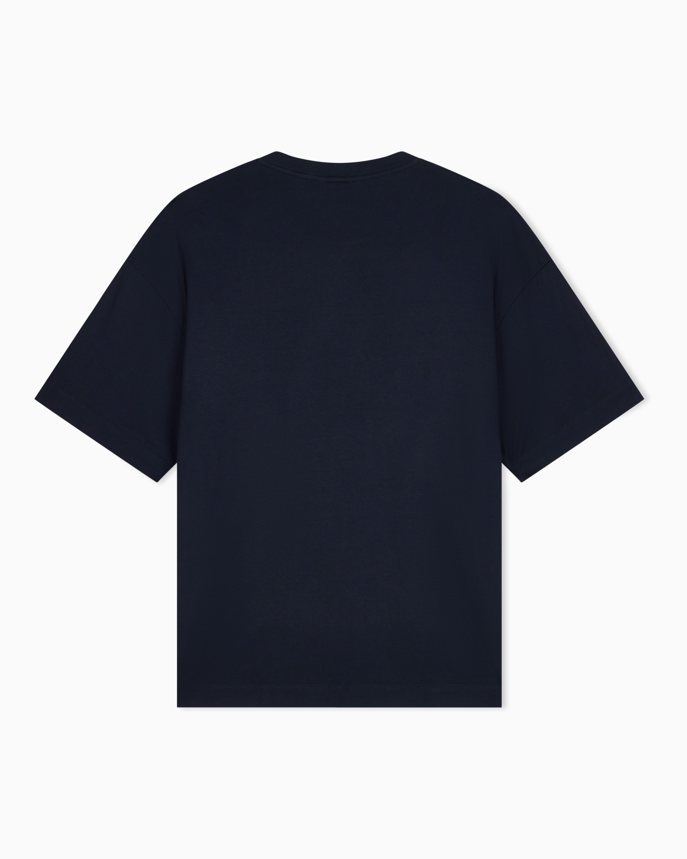 T-shirt à col rond en jersey interlock de coton et modal Diapositive 2