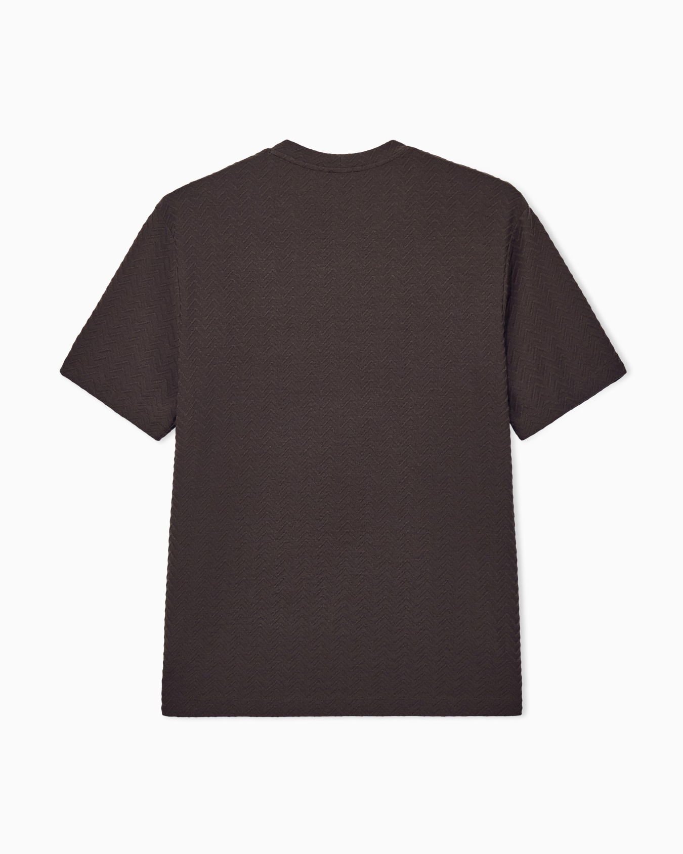 T-shirt regular fit chevron jacquard stretch virgin wool Slide 2