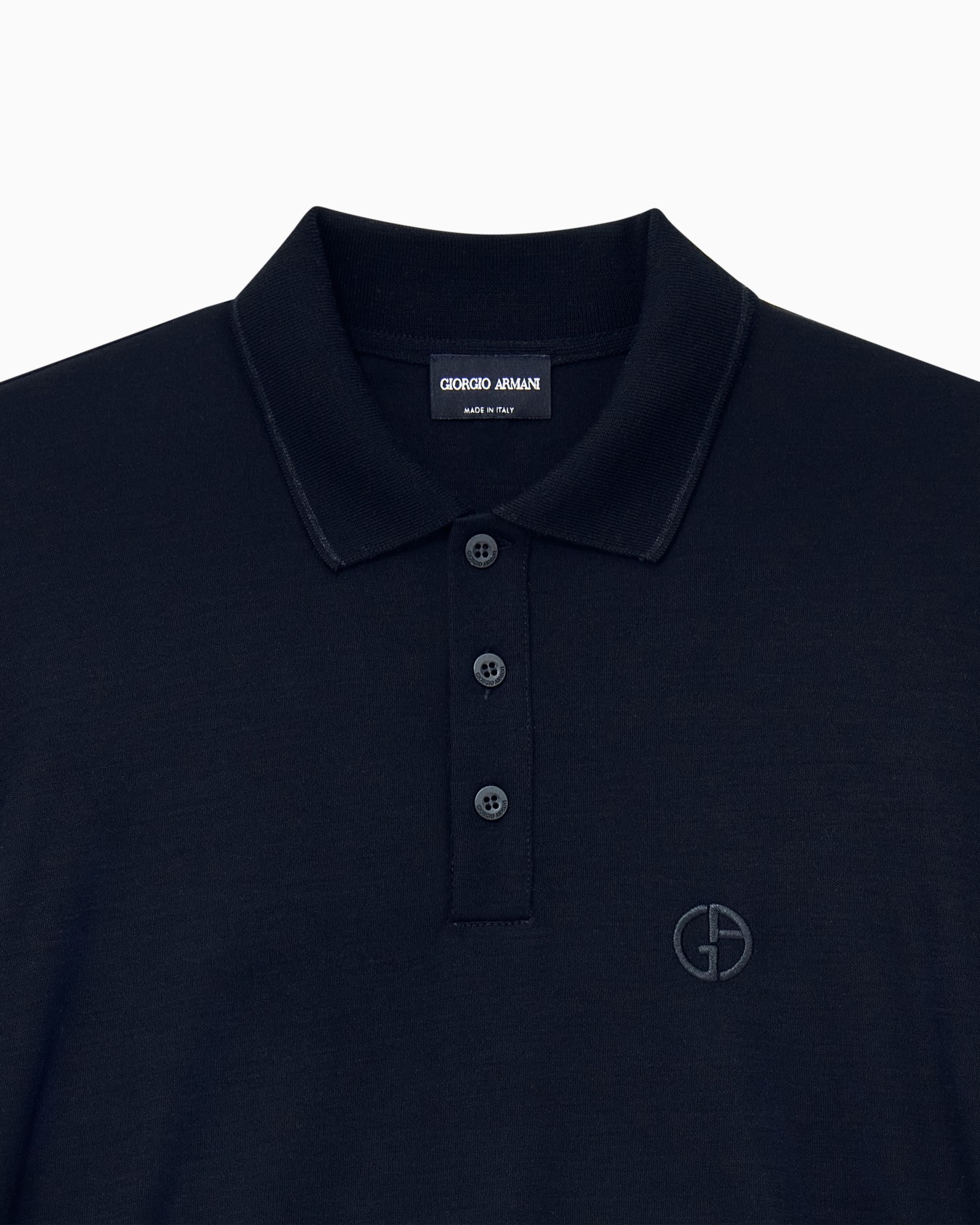 Polo shirt regular fit in virgin wool interlock jersey Slide 2
