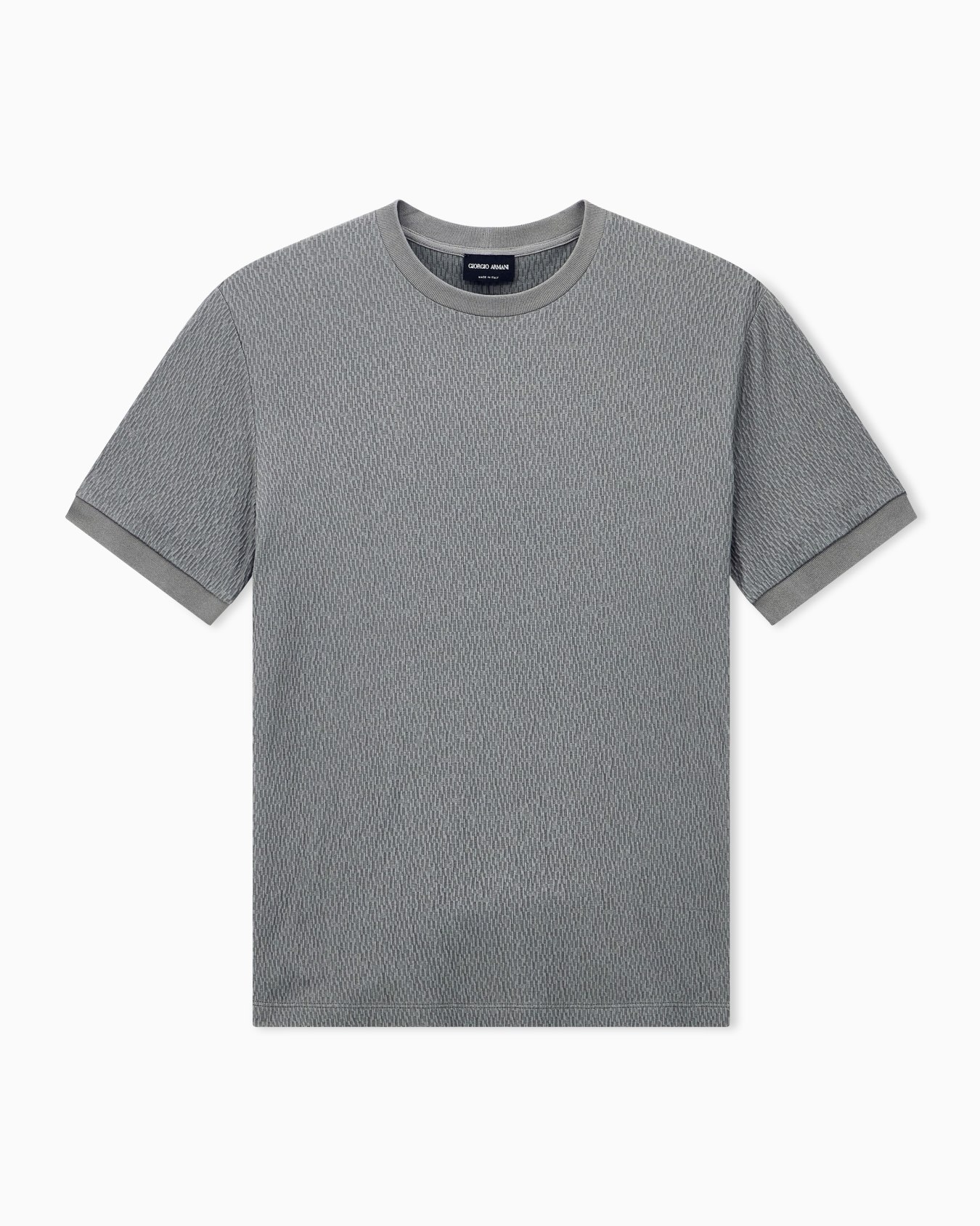 T-shirt regular fit in viscose and cashmere jacquard jersey Slide 0