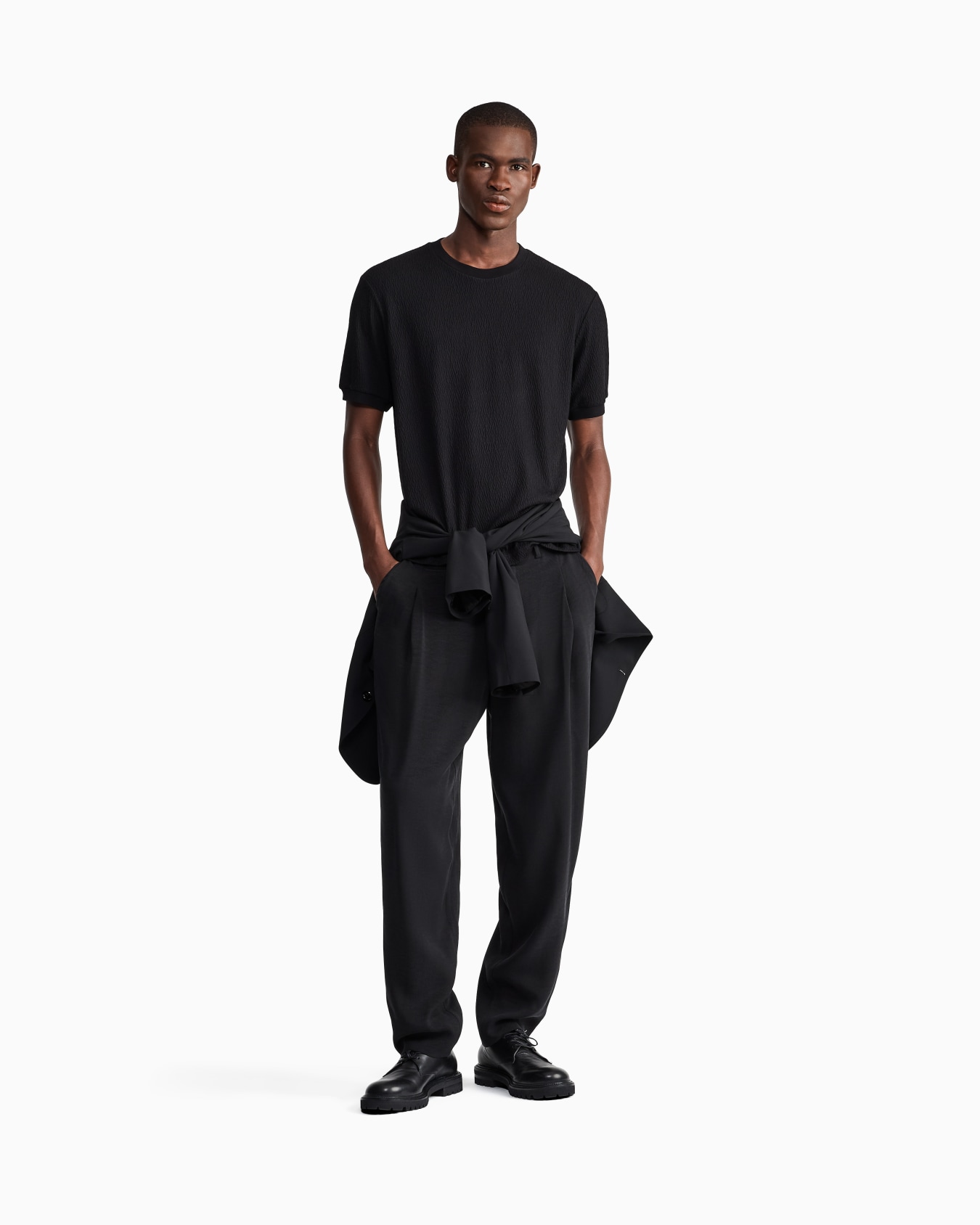 Regular Fit T-Shirt aus Jacquardjersey mit Kaschmir Folie 1