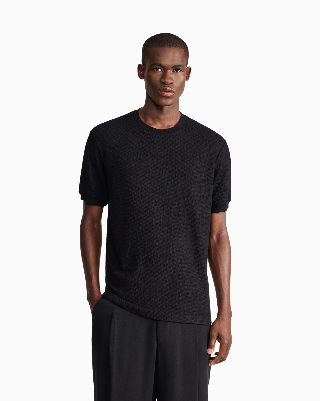 Regular Fit T-Shirt aus Jacquardjersey mit Kaschmir Folie 3