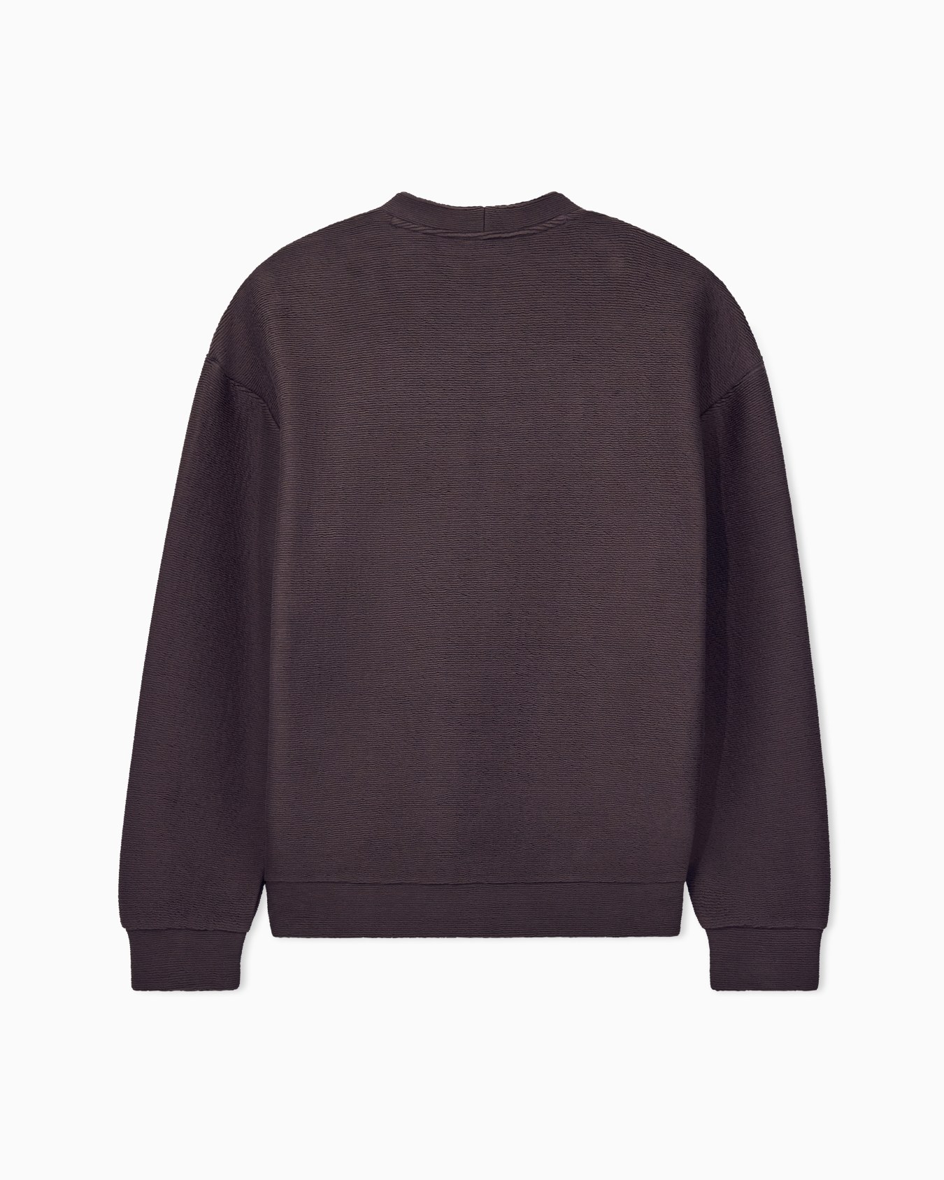 Sweatshirt in textured cotton jersey with tubular flounces Slide 2