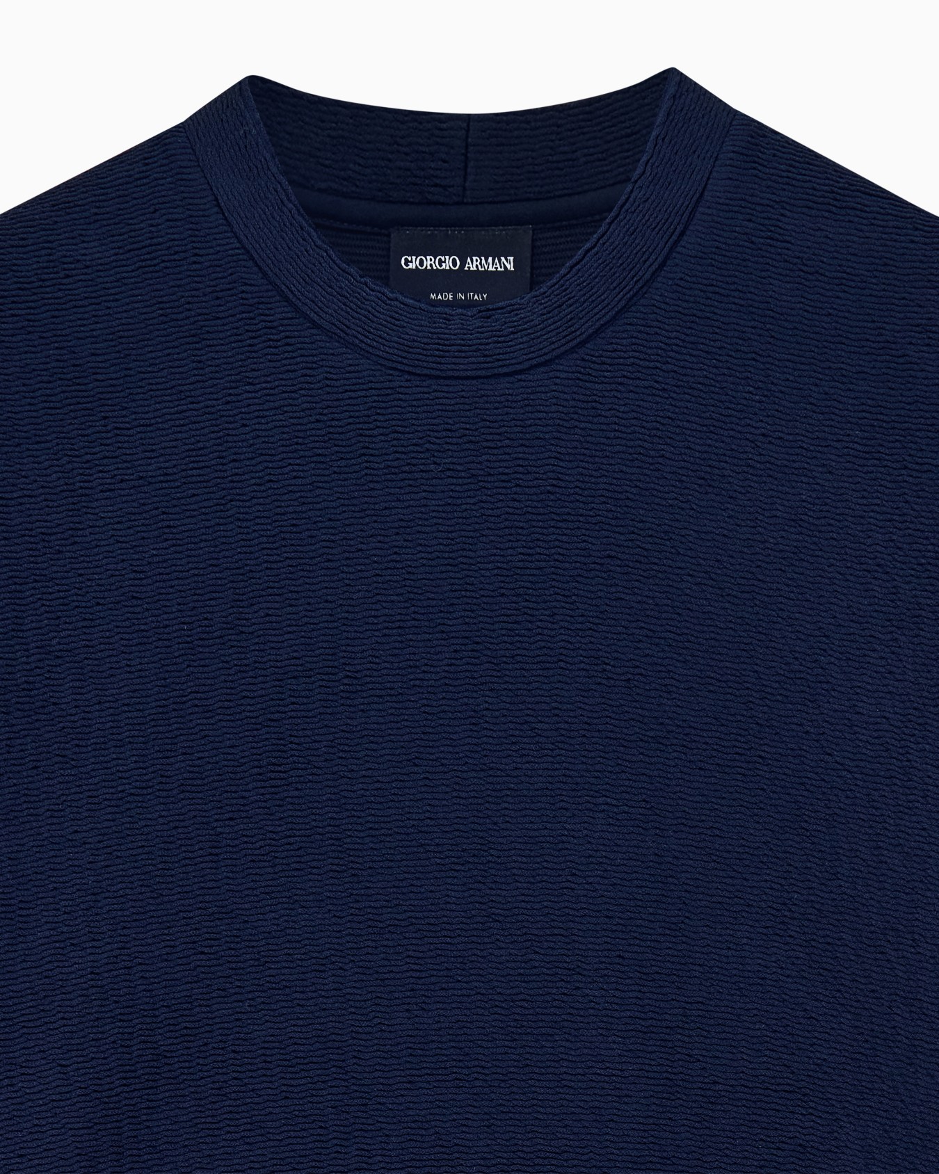 Sweatshirt in textured cotton jersey with tubular flounces Slide 4