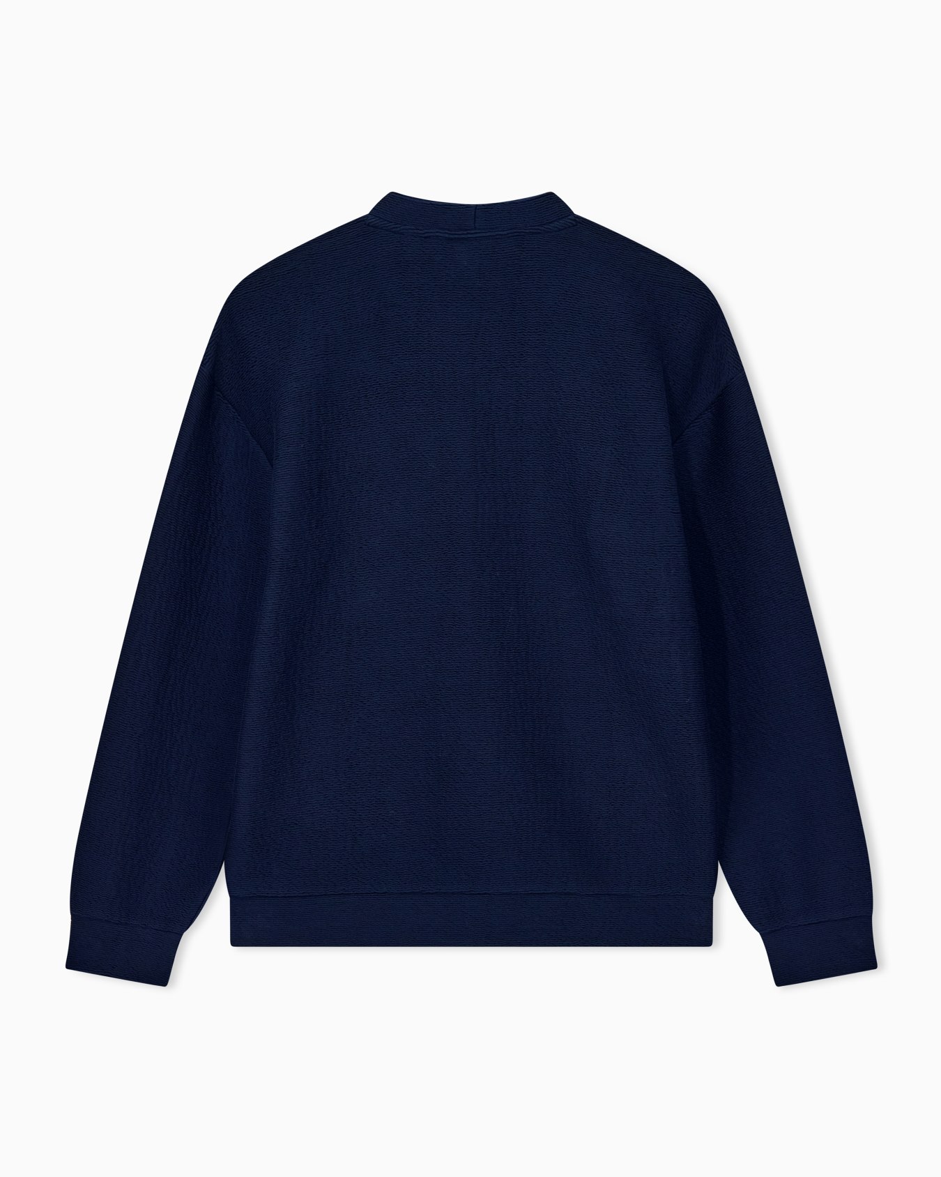 Sweatshirt in textured cotton jersey with tubular flounces Slide 2