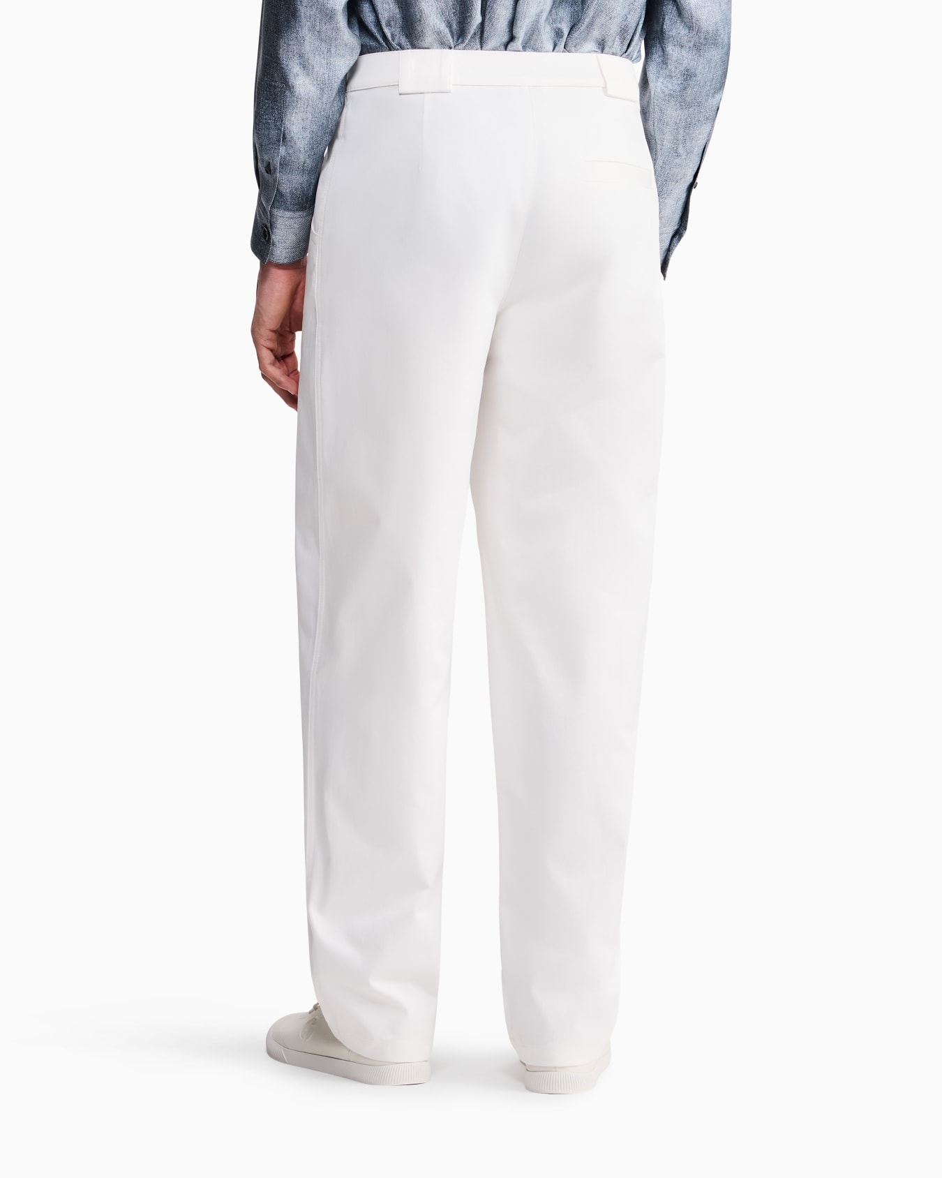Trouser regular fit in stretch cotton gabardine Slide 5