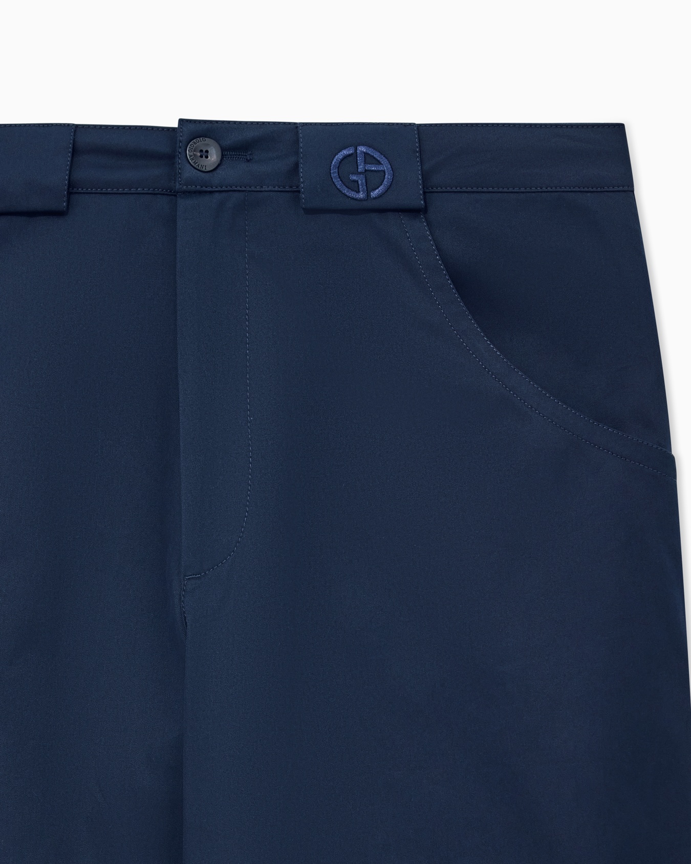 Trouser regular fit in stretch cotton gabardine Slide 2