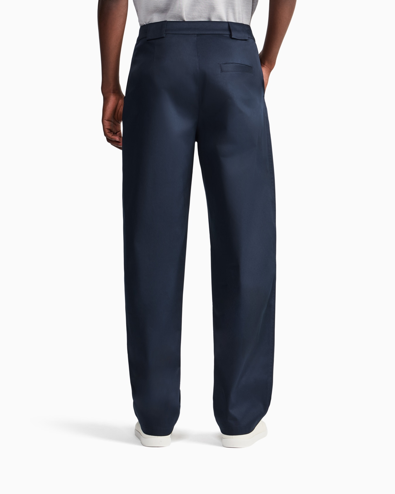 Trouser regular fit in stretch cotton gabardine Slide 5
