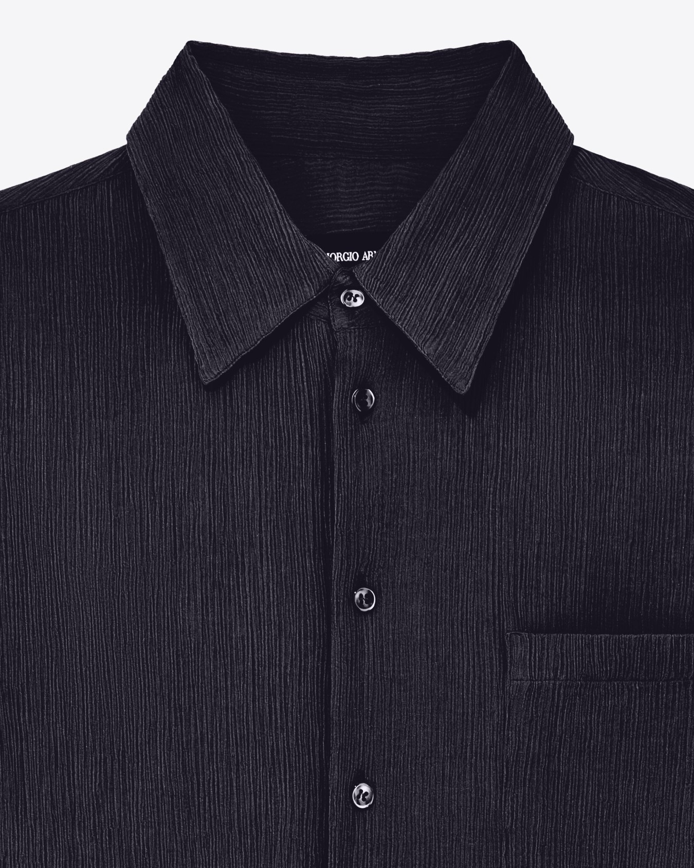 Chemise avec poche en crépon de mélange coton et soie Diapositive 4