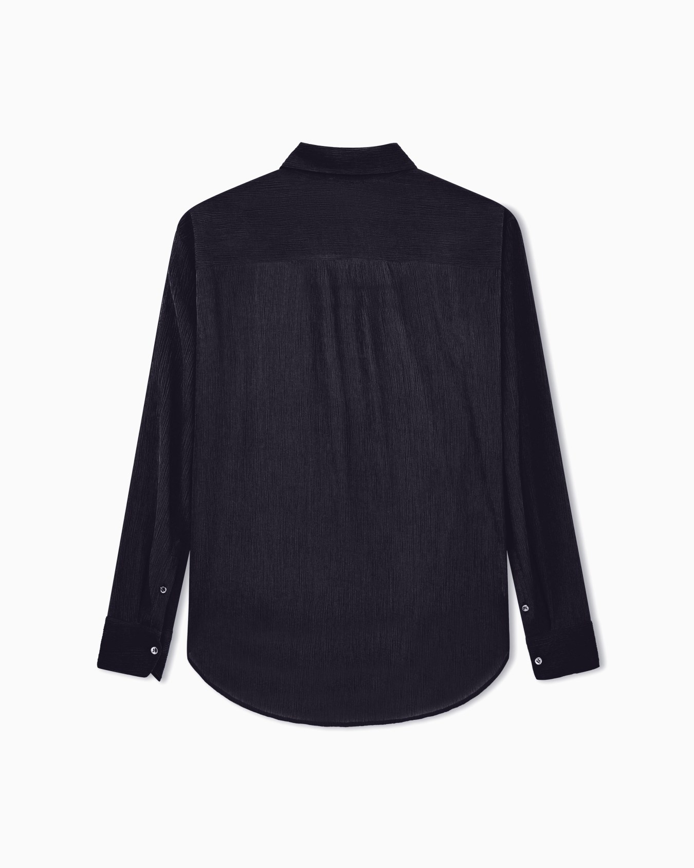 Chemise avec poche en crépon de mélange coton et soie Diapositive 2
