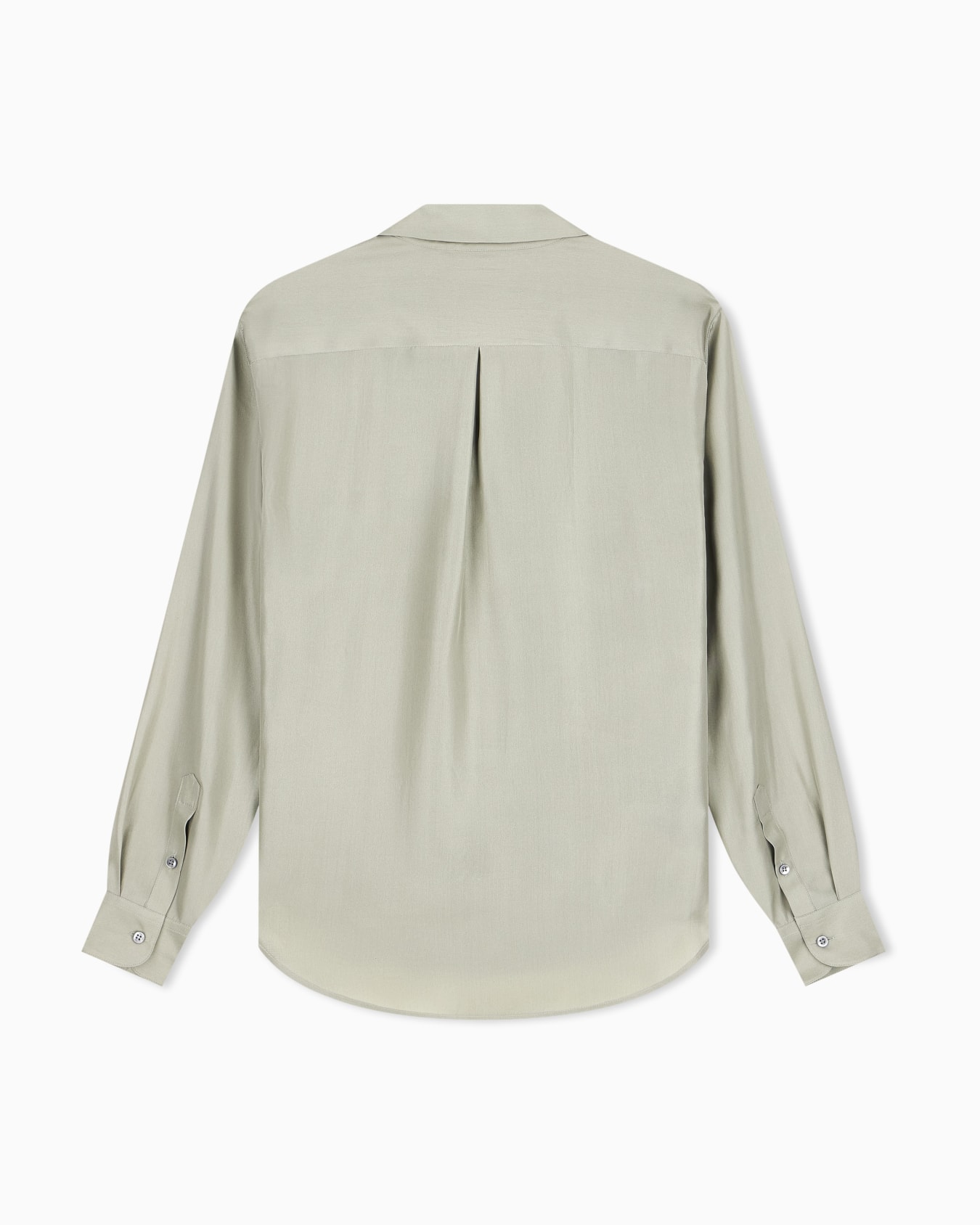 Chemise coupe oversize en soie habotai unie Diapositive 2