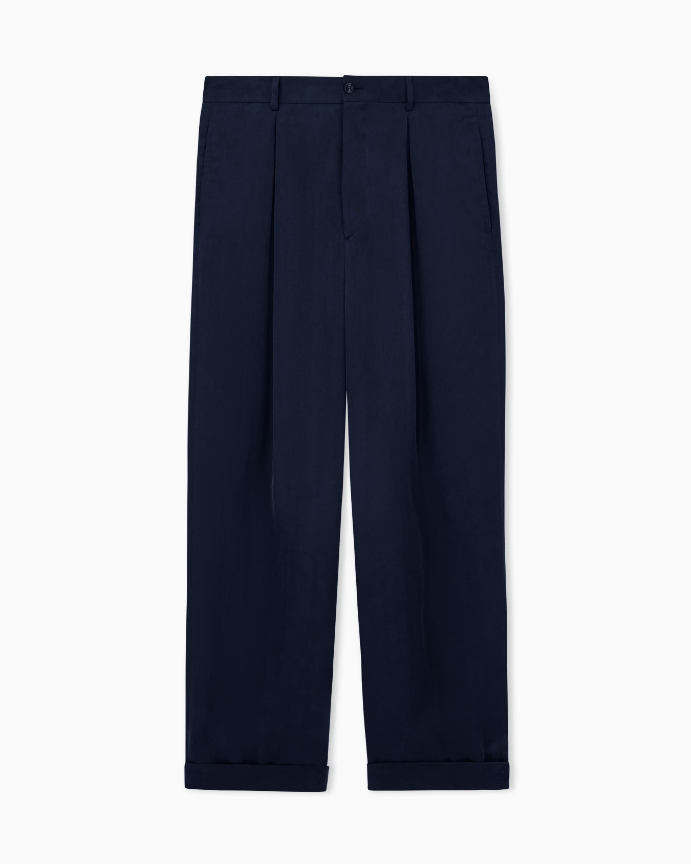 Bundfaltenhose aus leichtem Lyocellsatin Folie 2