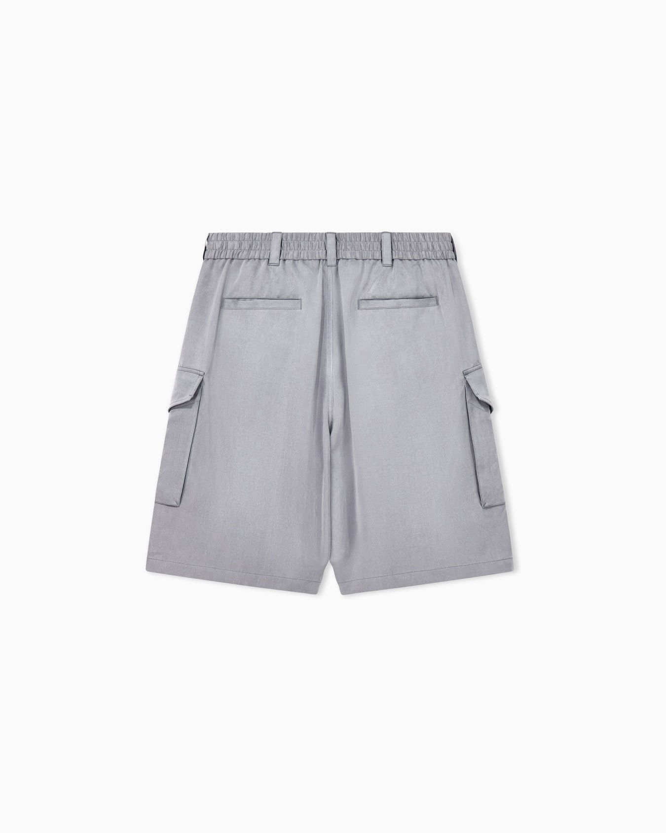 Bermuda oversized shorts in washed lyocell poplin Slide 2