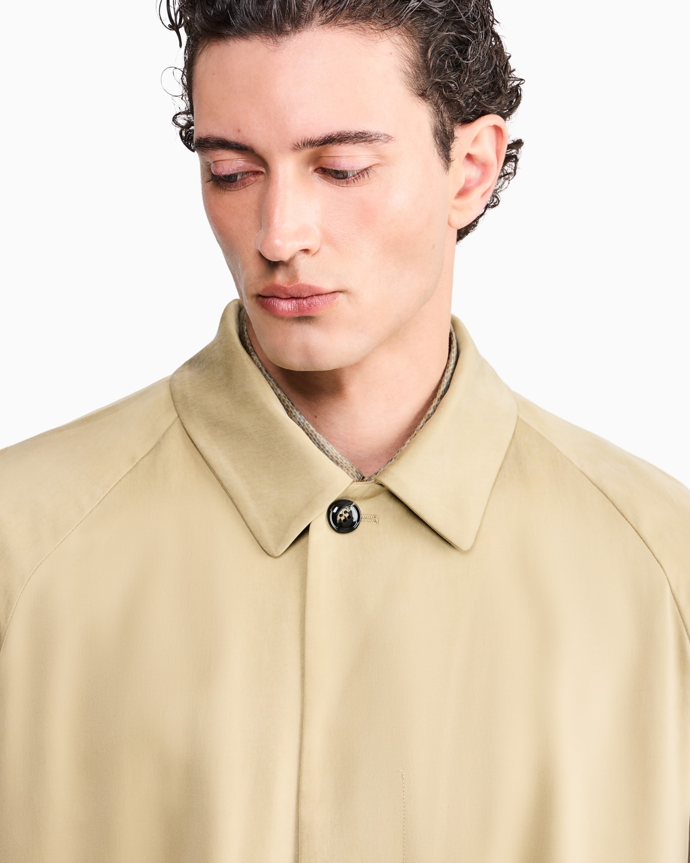 Trench coat oversized fit washed lyocell poplin Slide 6