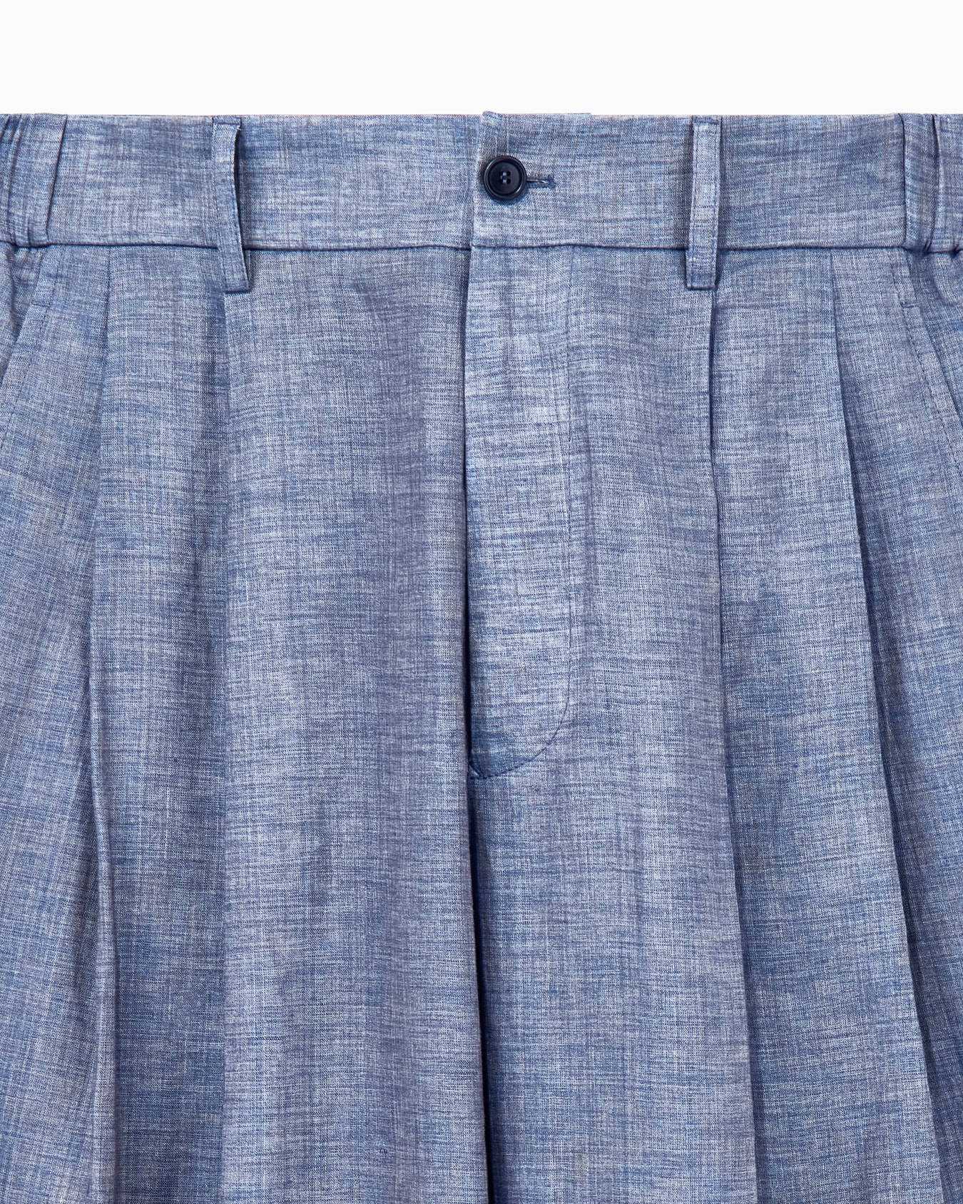 Trouser oversized fit in iridescent yarn-dyed linen Slide 3