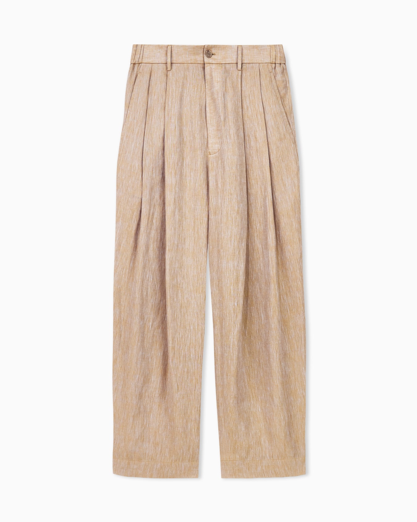 Trouser oversized fit in iridescent yarn-dyed linen Slide 0