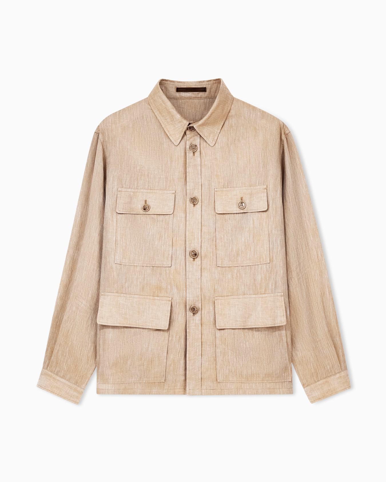Hemdjacke im Oversize Fit aus Leinen mit Brusttaschen Folie 0