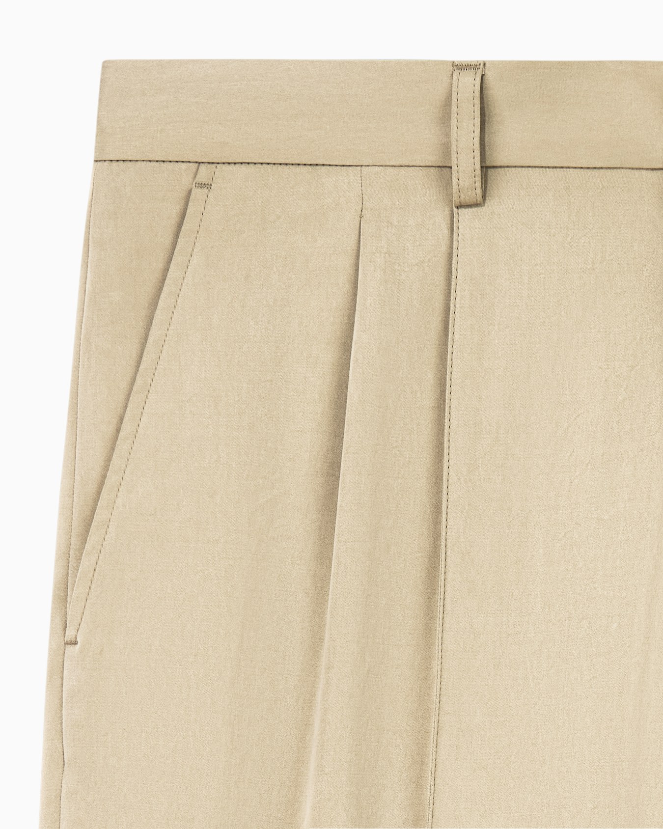 Bundfaltenhose aus Lyocell-Popeline mit geradem Bein Folie 3