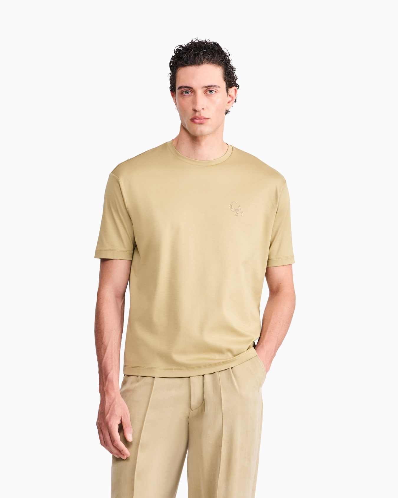 T-shirt Regular fit organic cotton interlock jersey Slide 3