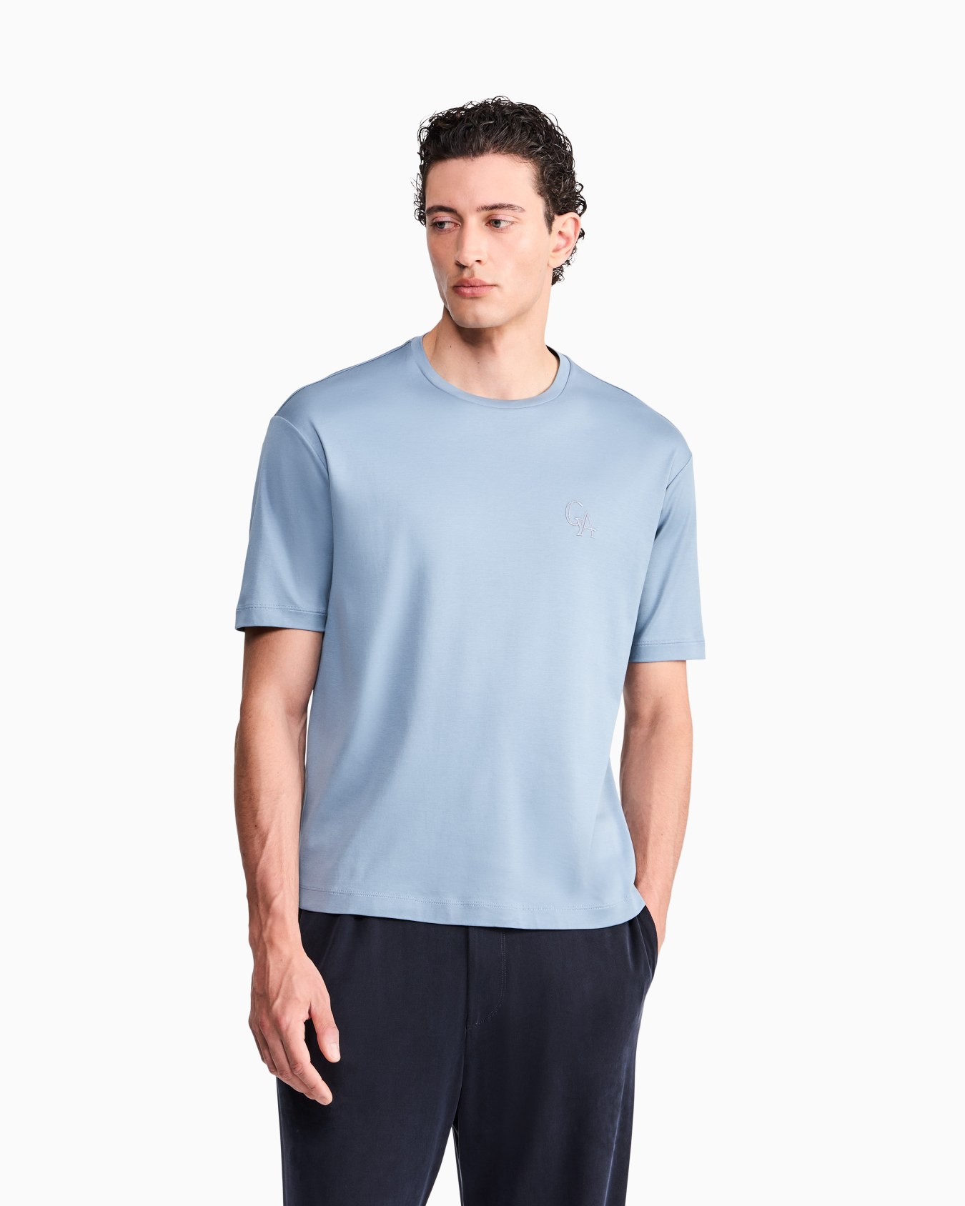 T-shirt Regular fit organic cotton interlock jersey Slide 3