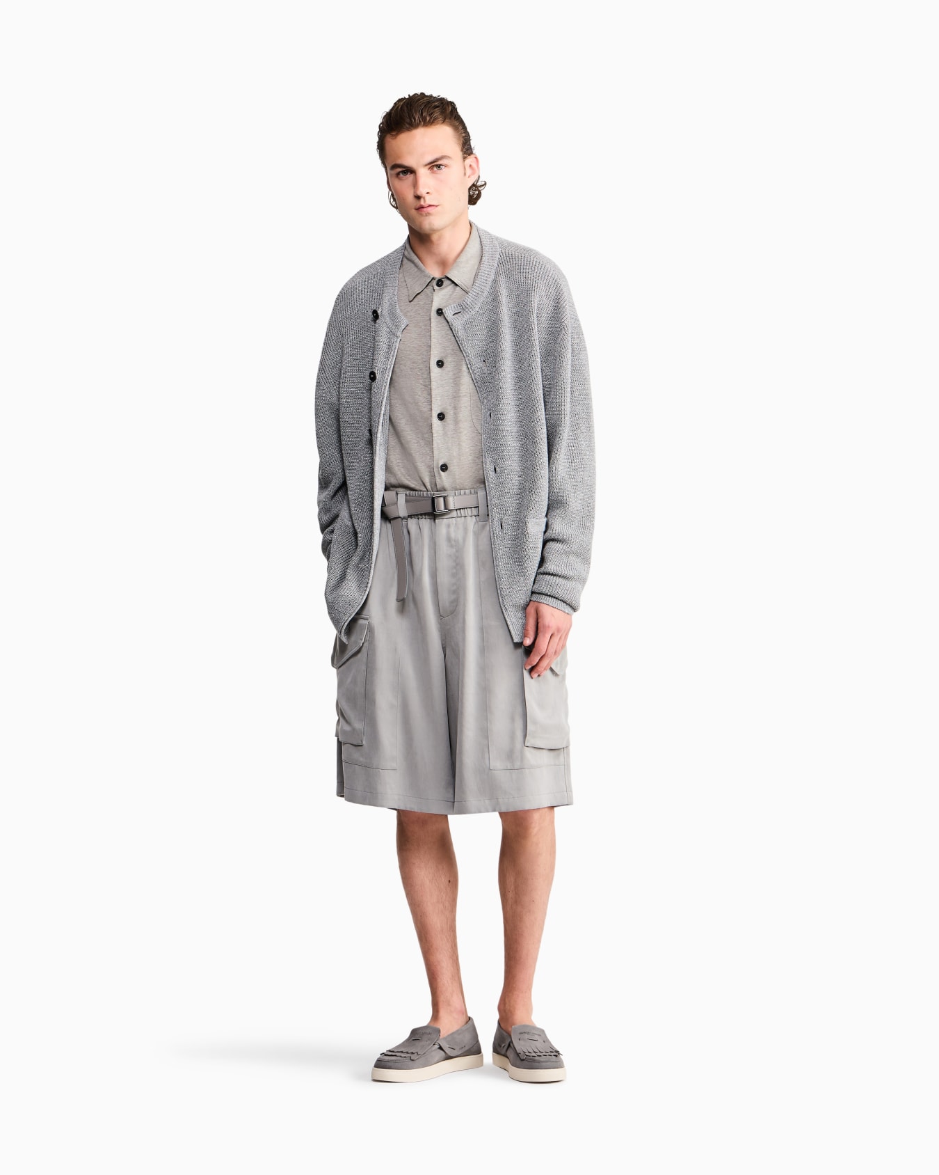 Shirt oversized in pure linen single jersey Slide 1