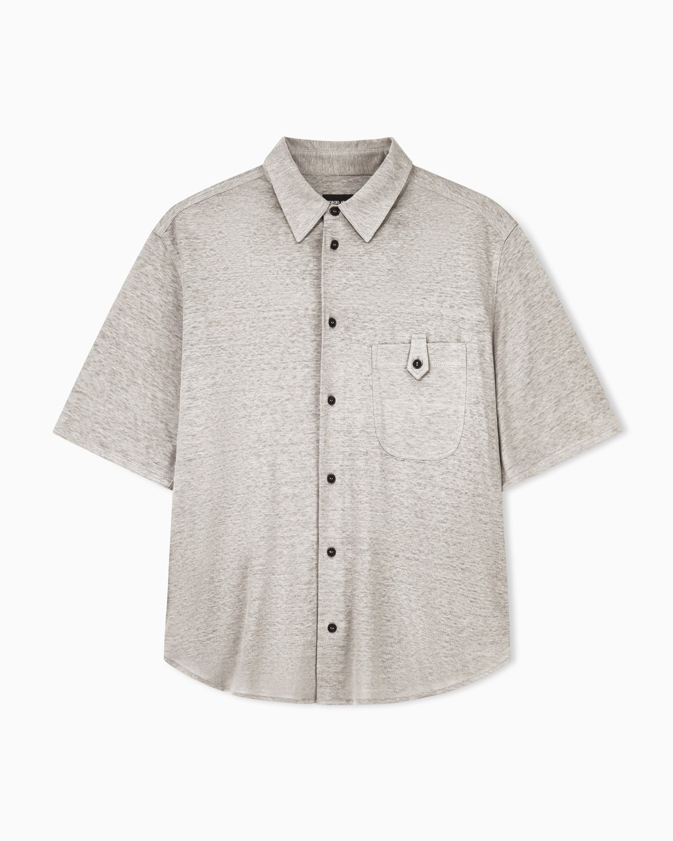 Shirt oversized in pure linen single jersey Slide 0