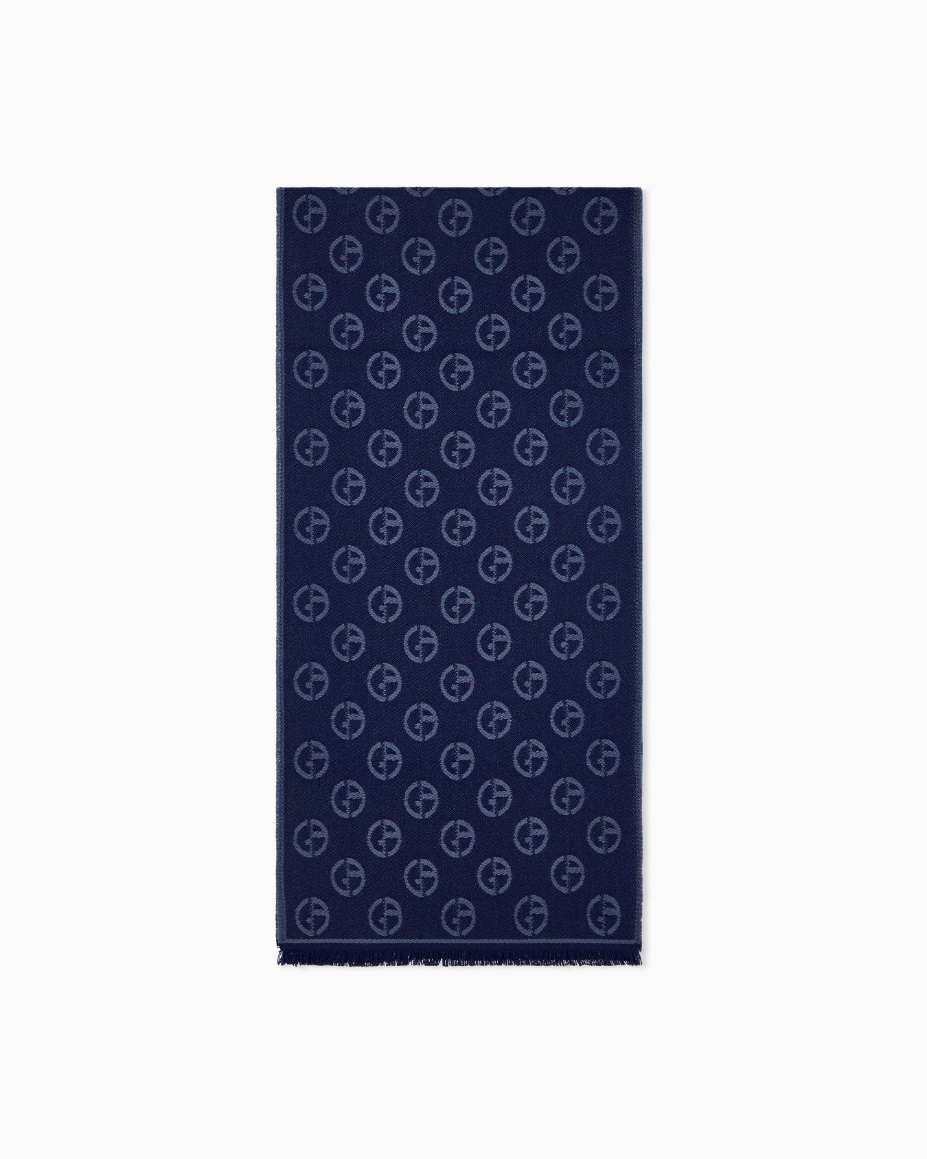 Stole in virgin wool with logo Slide 0