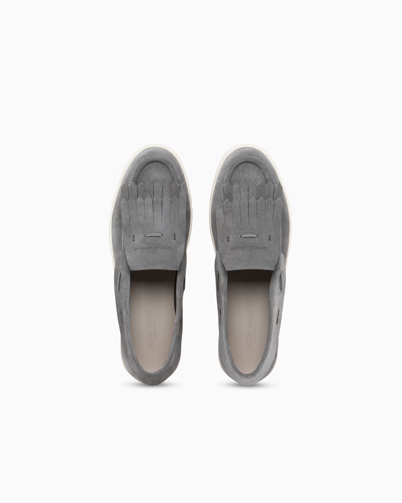 Loafer aus Wildleder mit Fransen und Gummisohle Folie 2