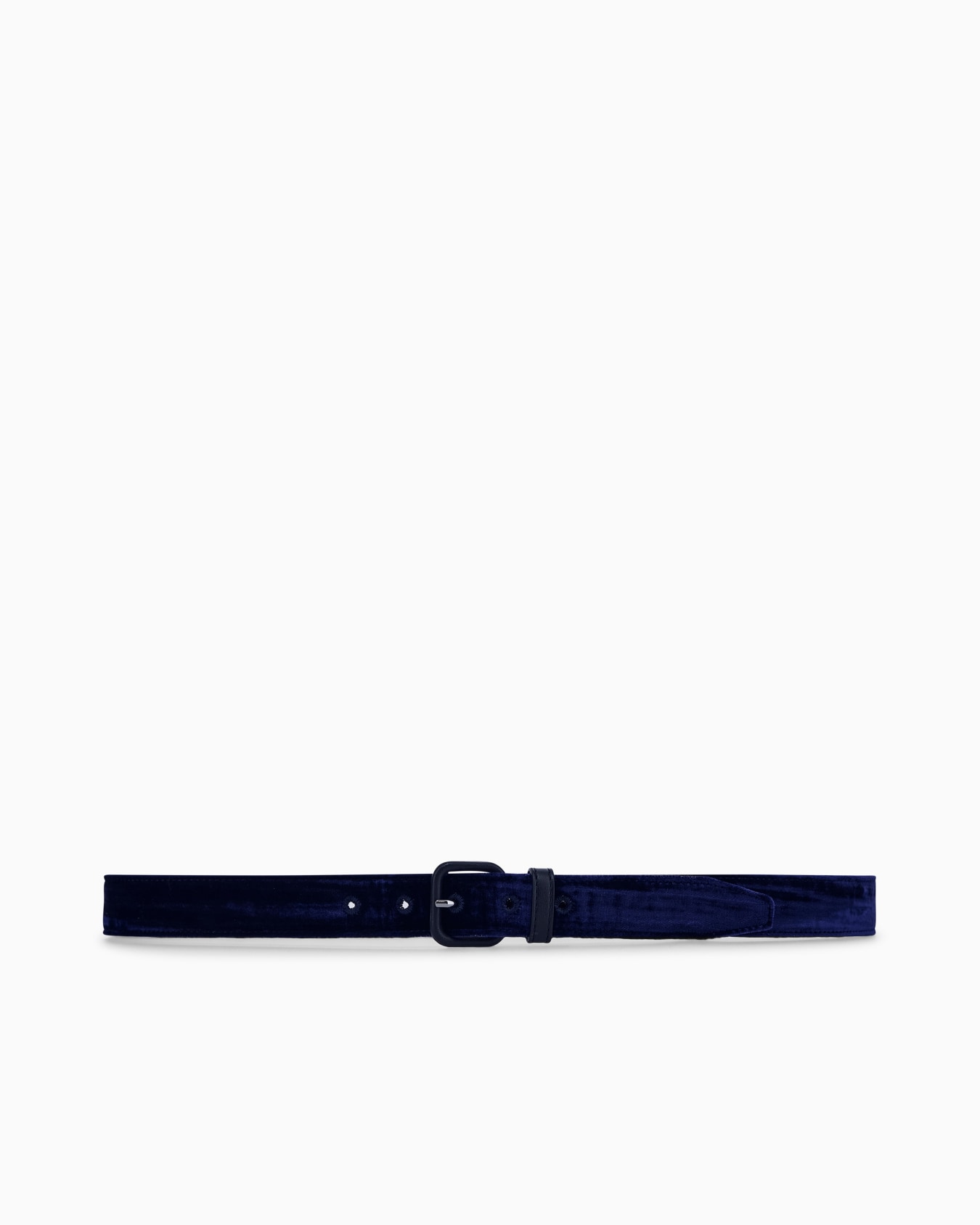 Tongue belt in viscose blend velvet with leather details Slide 2
