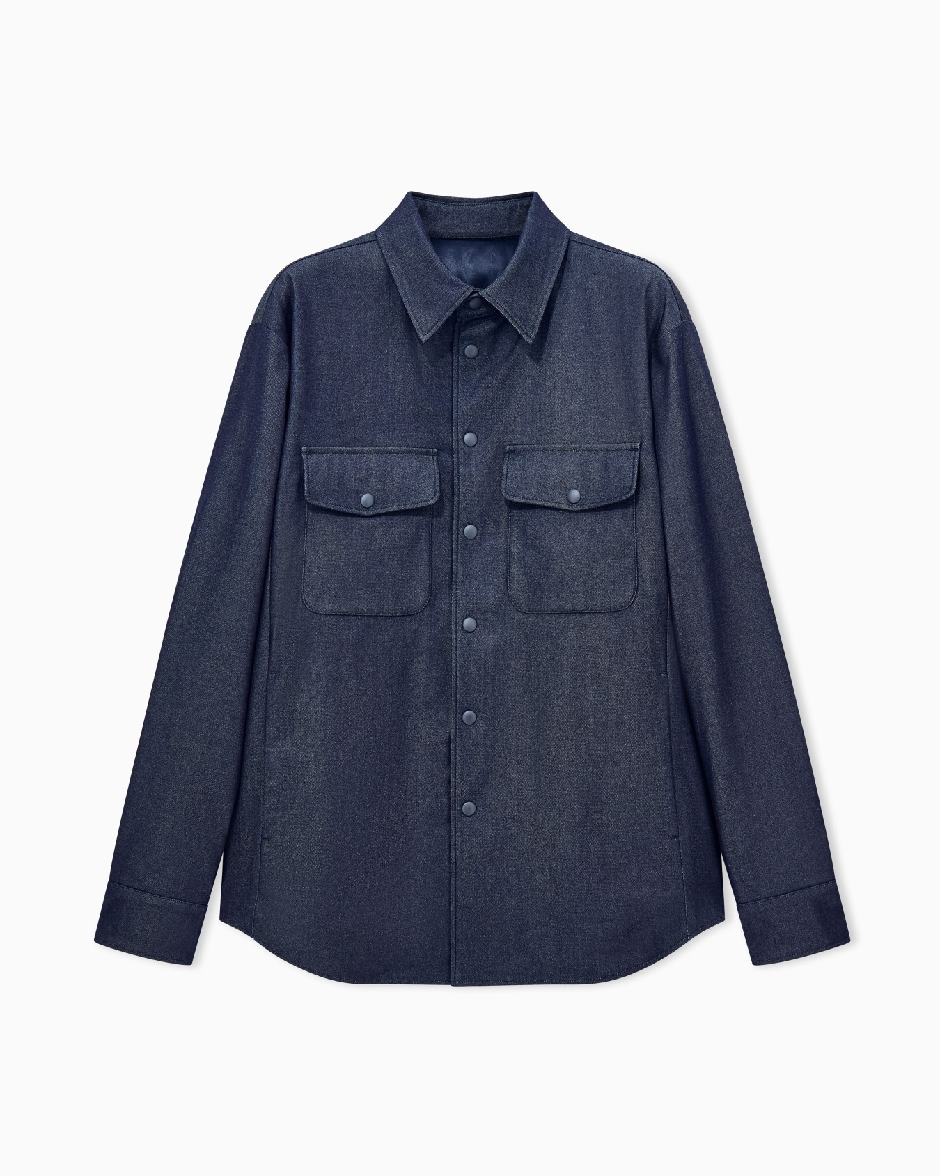 Blouson jacket in denim cotone e seta vestibilità over Slide 0