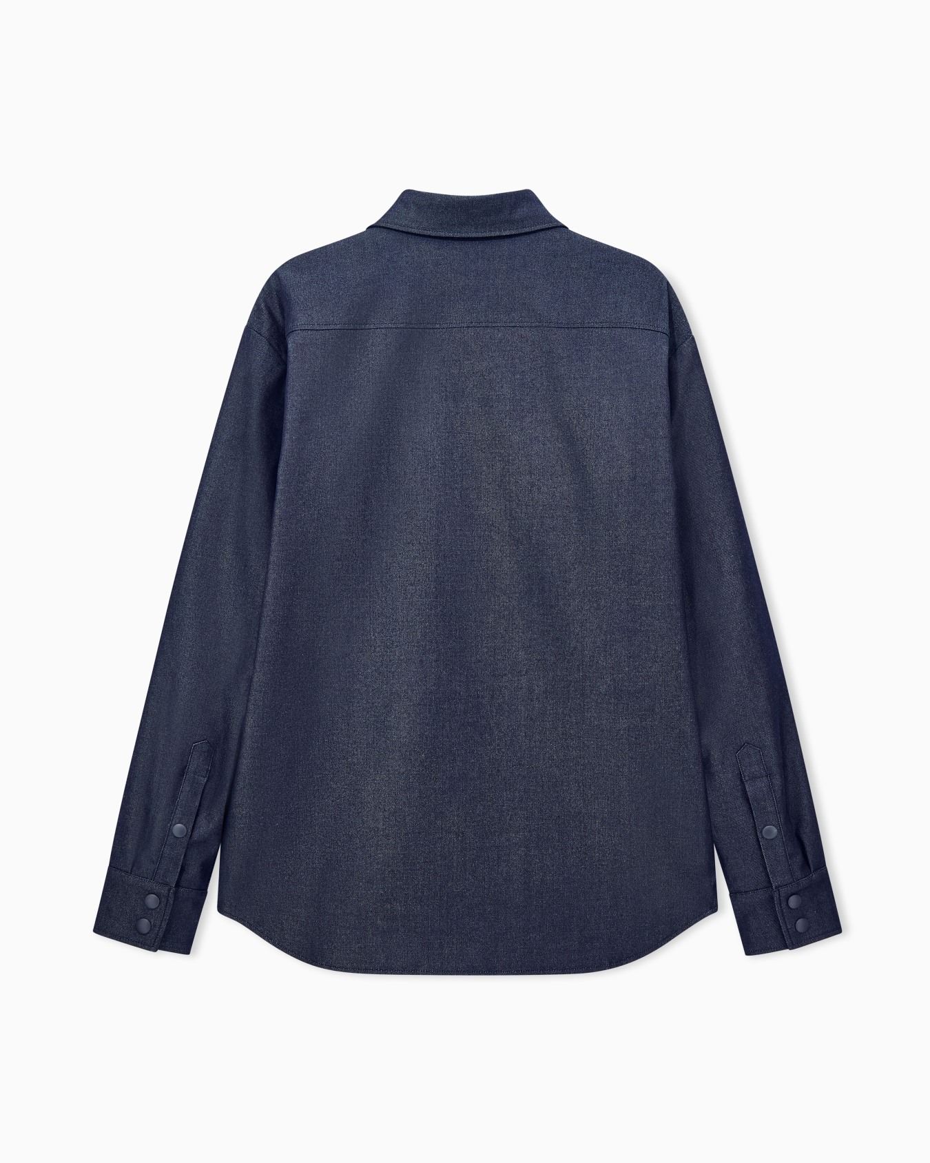 Blouson jacket in denim cotone e seta vestibilità over Slide 1