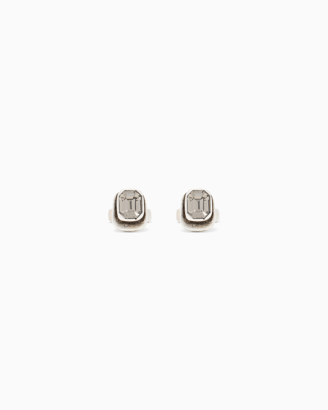 Cufflinks in silver and crystal Slide 0