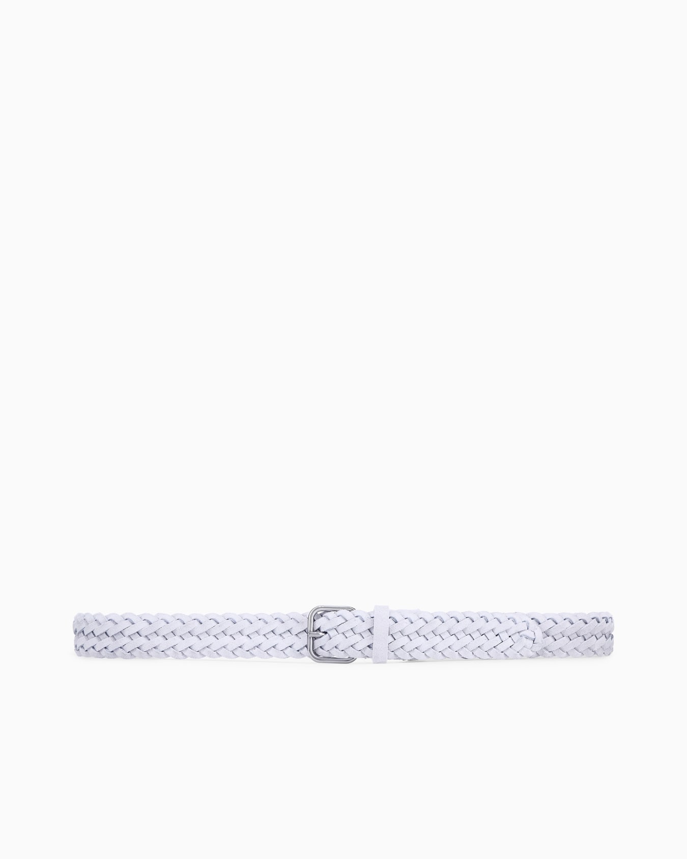 Tongue belt in woven suede Slide 2