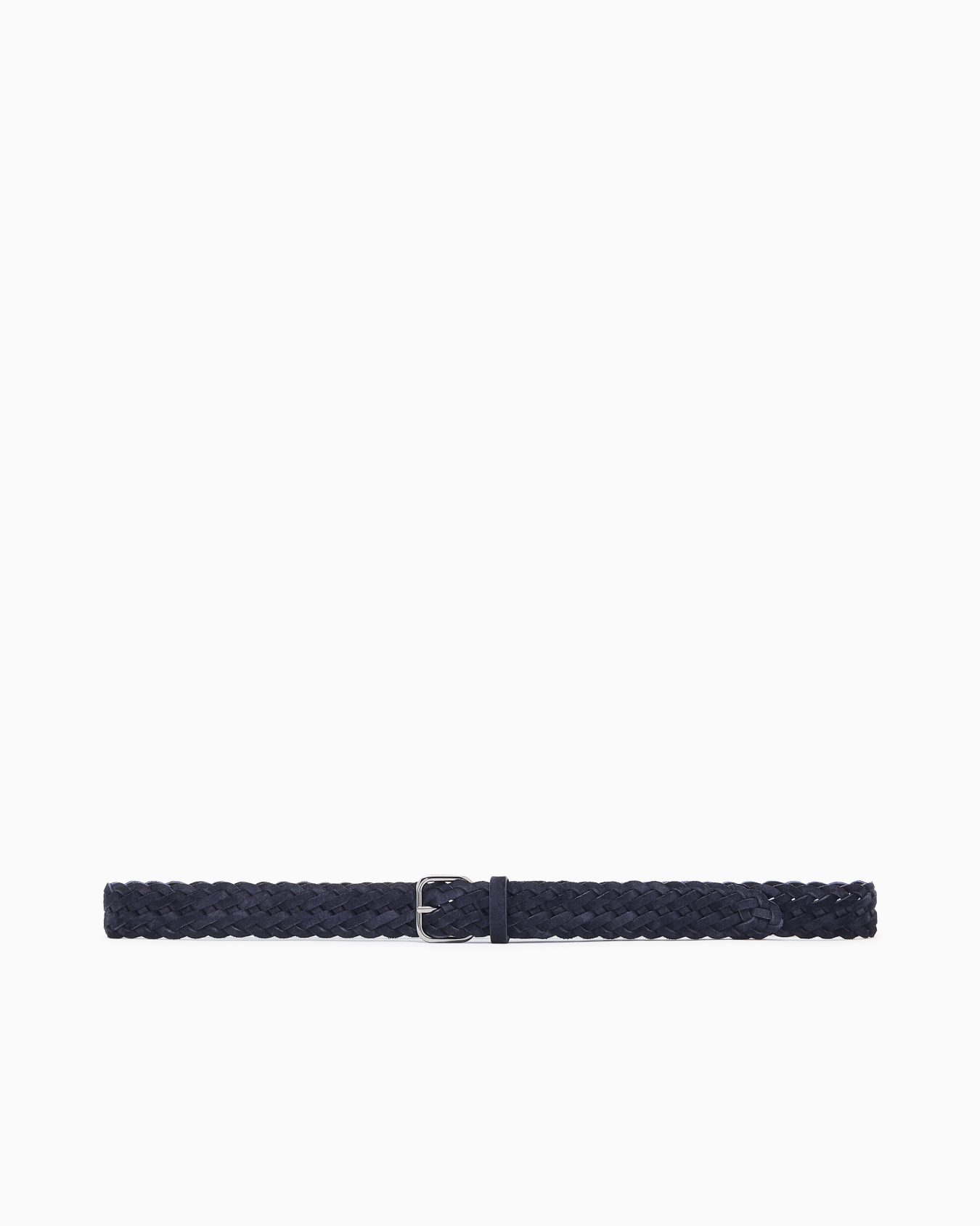 Tongue belt in woven suede Slide 2