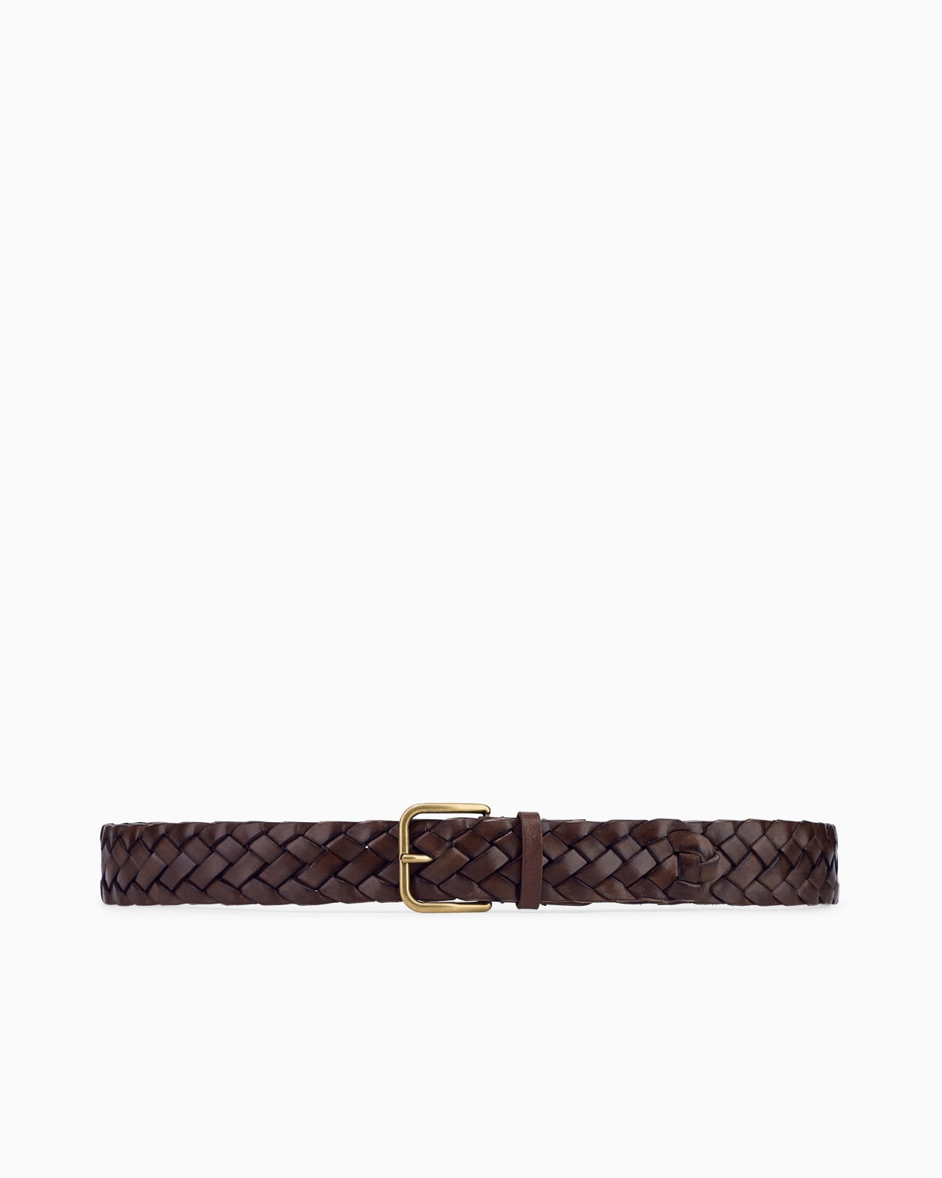 Tongue belt in woven leather Slide 2