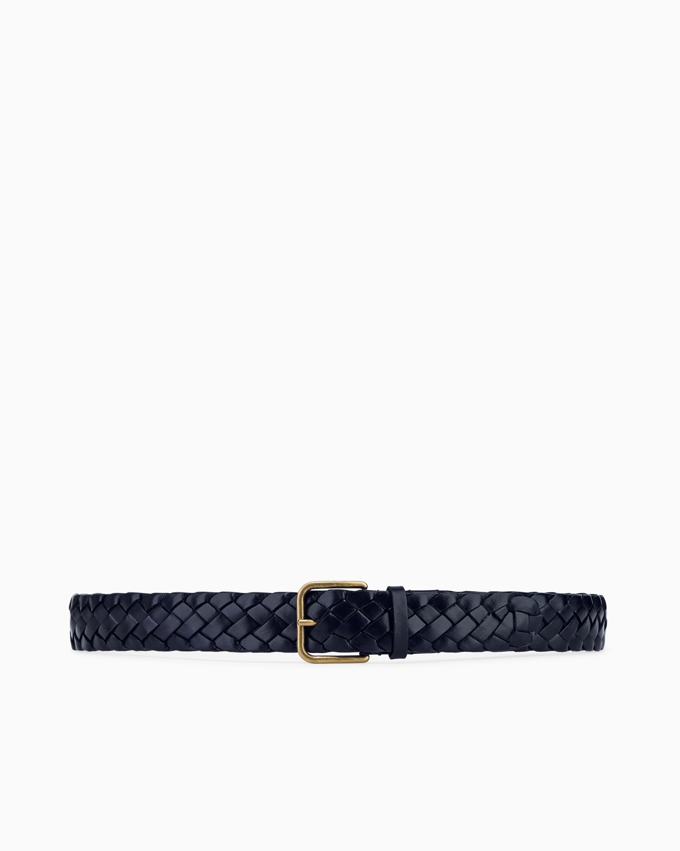 Tongue belt in woven leather Slide 2