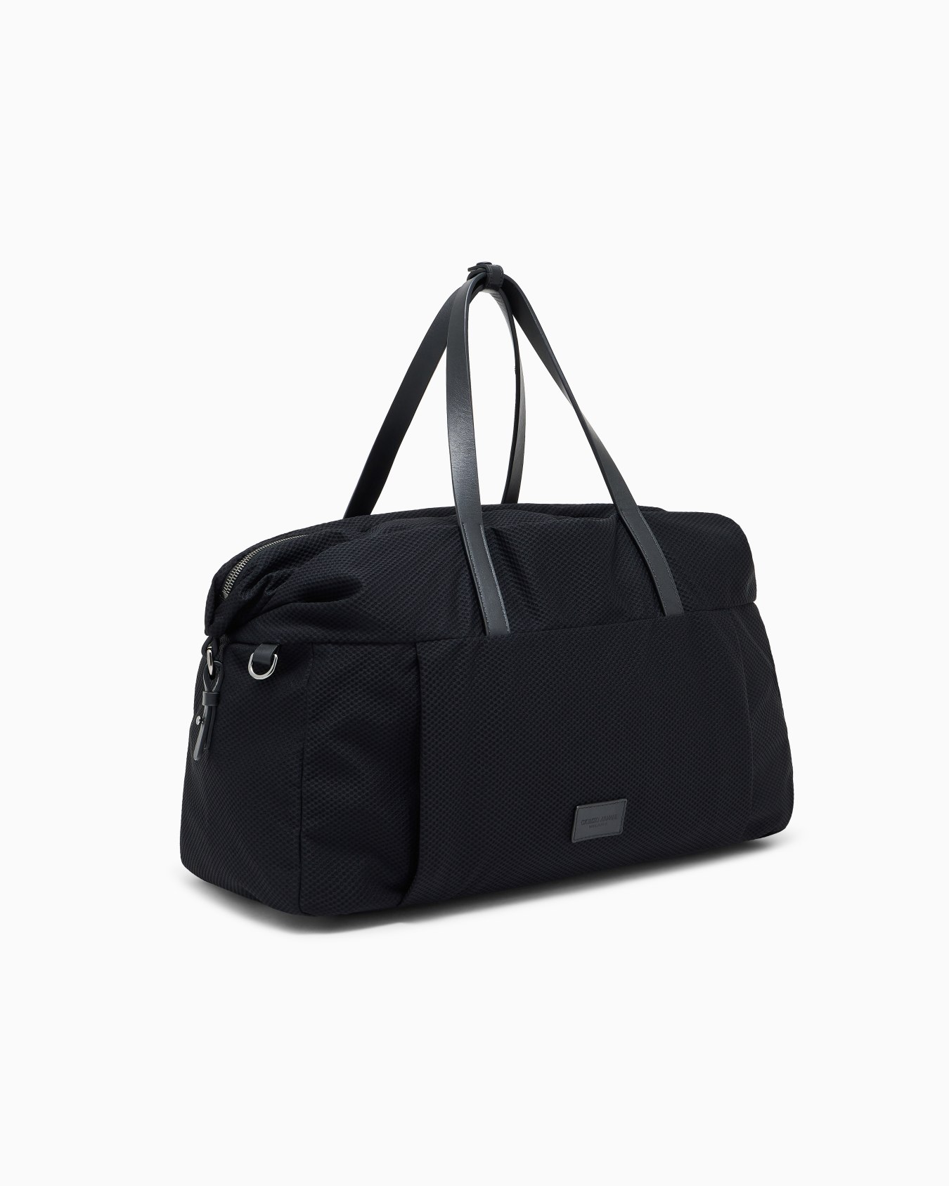 Holdall Weekender in mesh and leather Slide 1