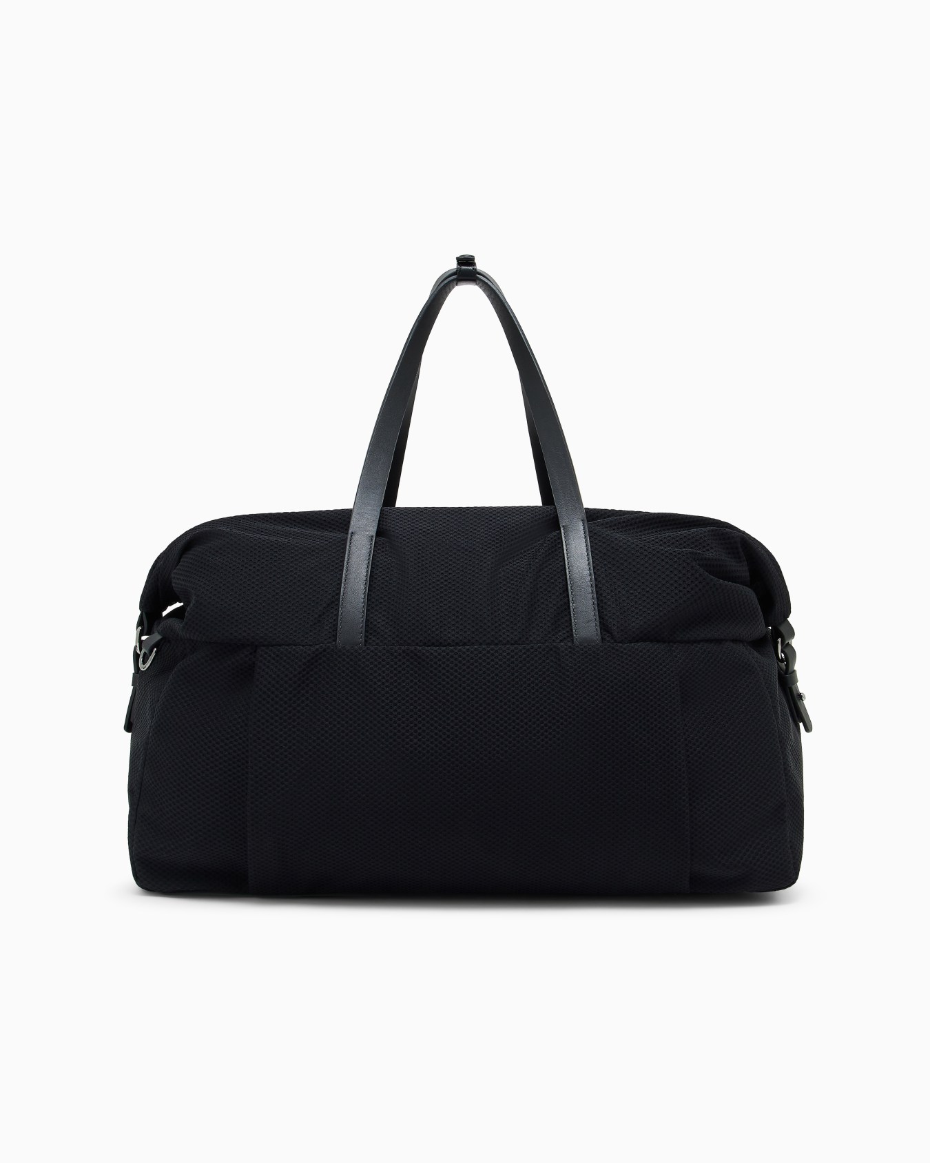Holdall Weekender in mesh and leather Slide 2