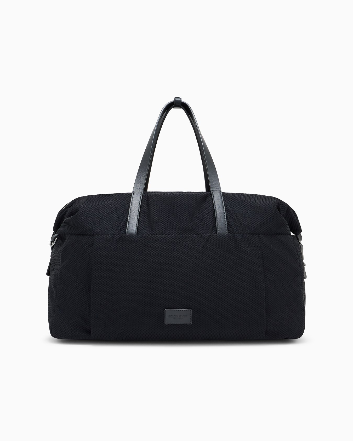 Holdall Weekender in mesh and leather Slide 0