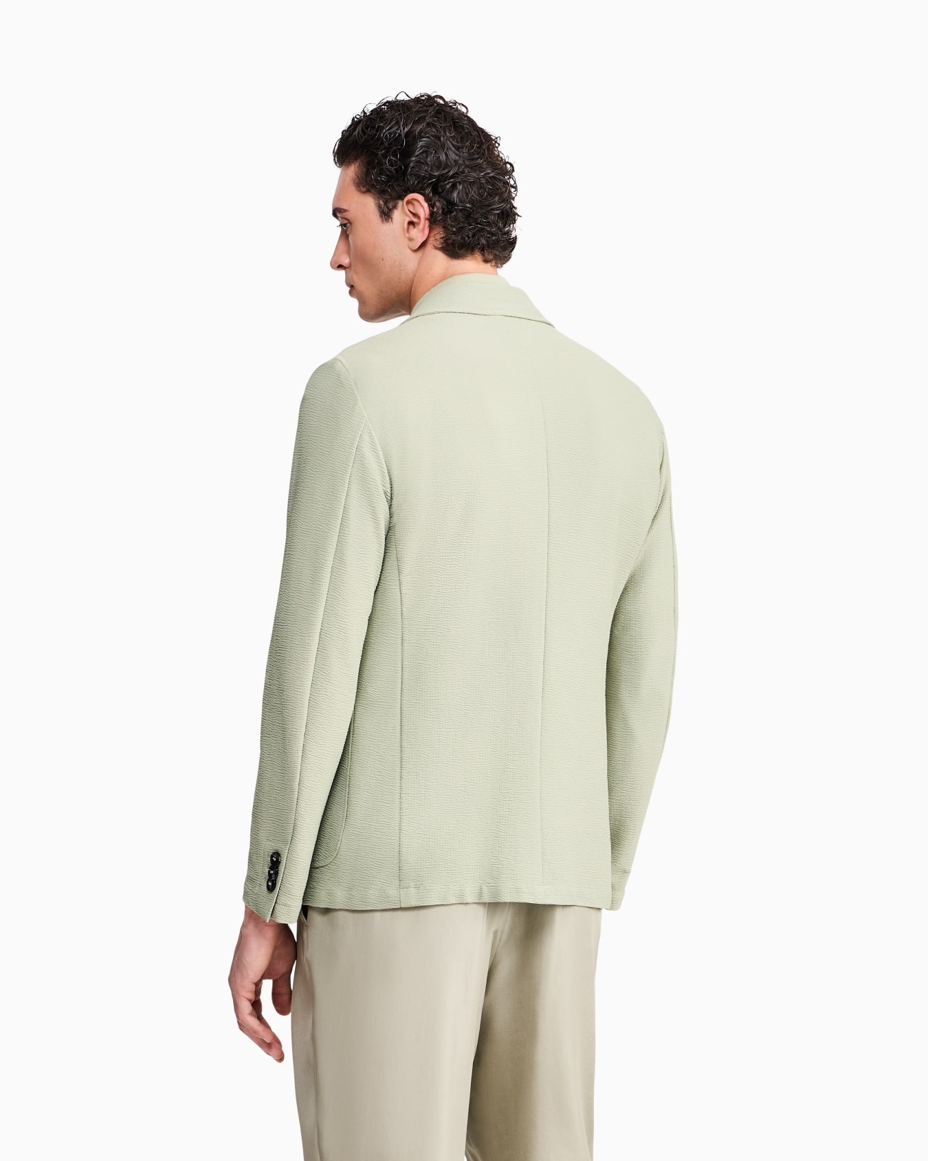 Blazer regular fit in technical seersucker jersey Slide 5