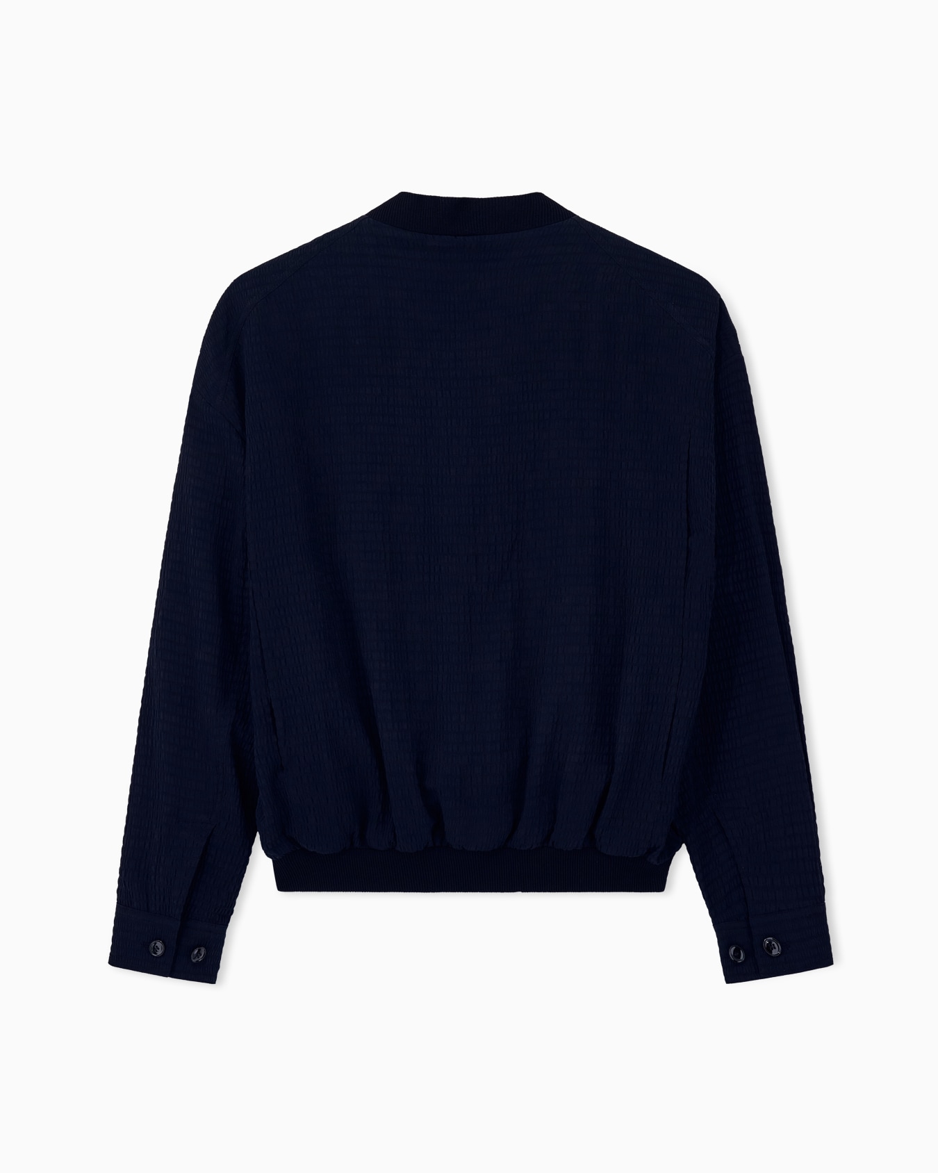 Seersucker blouson in stretch viscose and cupro Slide 1