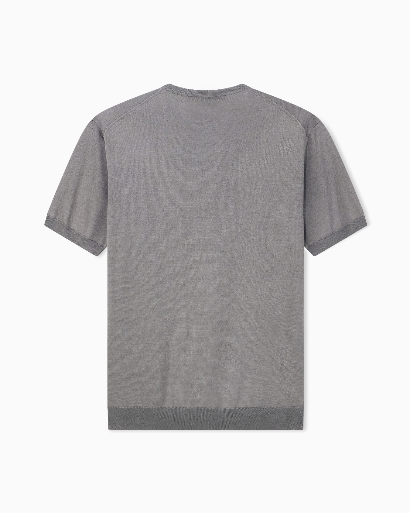 Kurzärmeliger Feinstrickpullover aus Seide und Baumwolle Folie 1