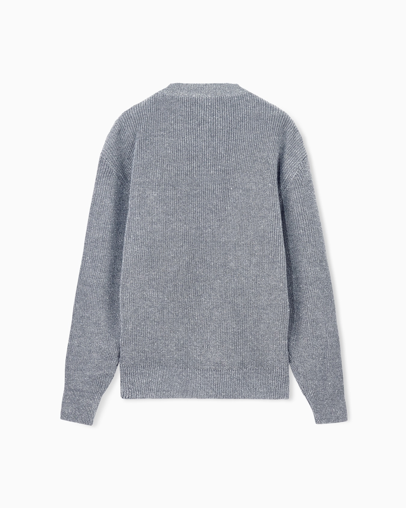 Cardigan regular fit ribbed linen cotton cashmere silk Slide 2