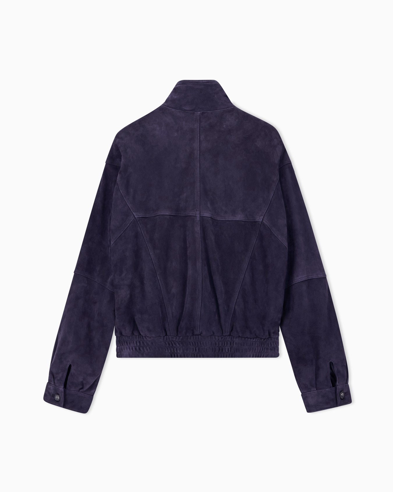 Oversized fit blouson jacket in leather with padding Slide 2