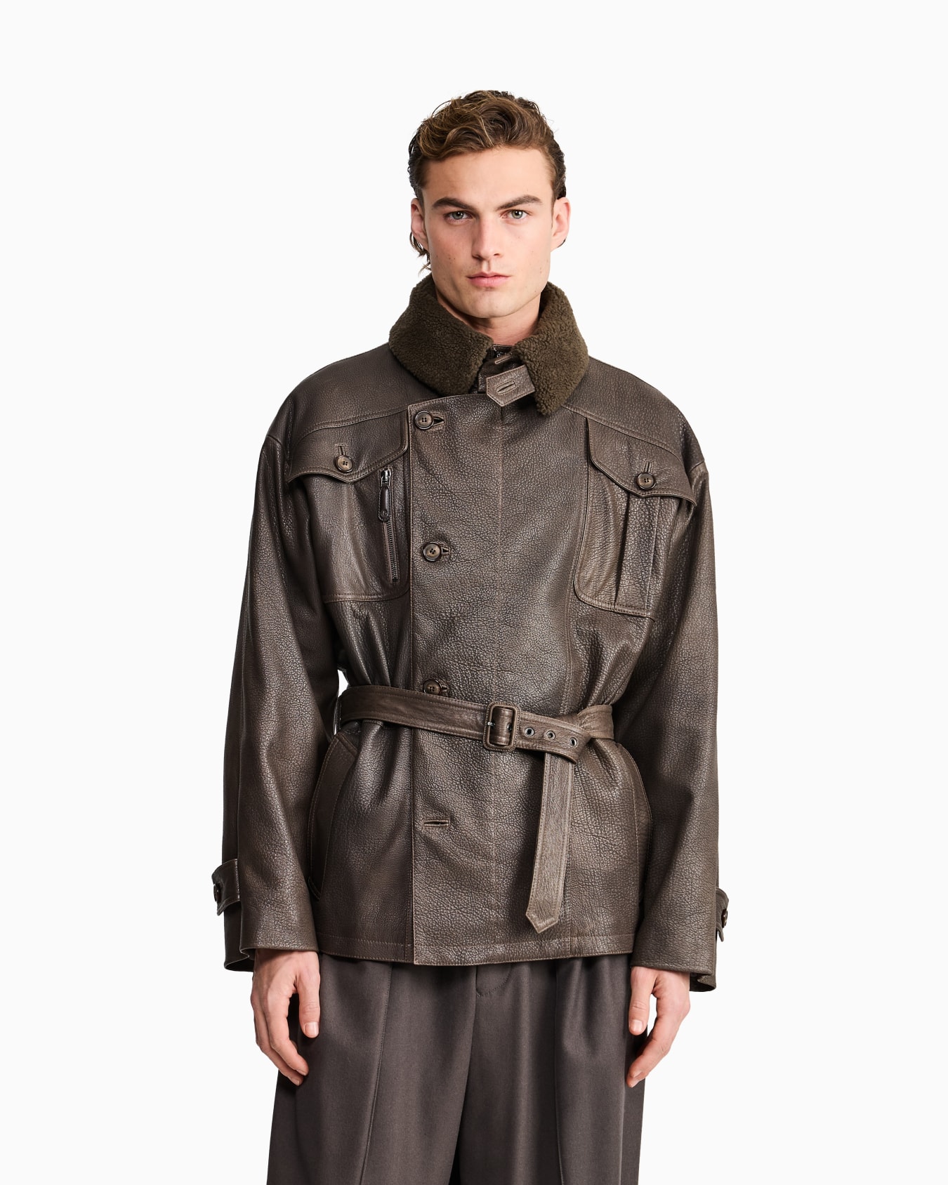 Leather Outerwear Slide 3