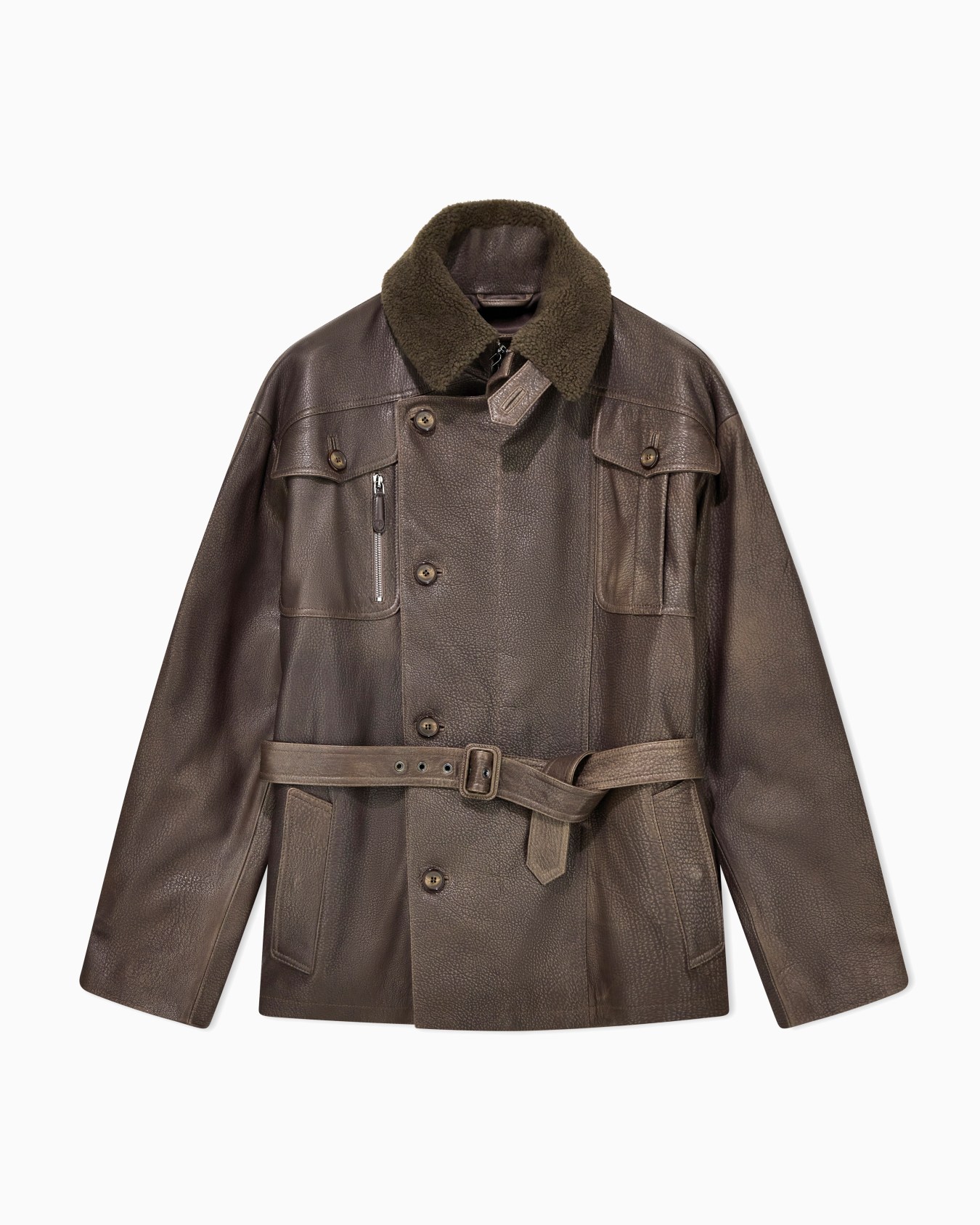 Leather Outerwear Slide 0