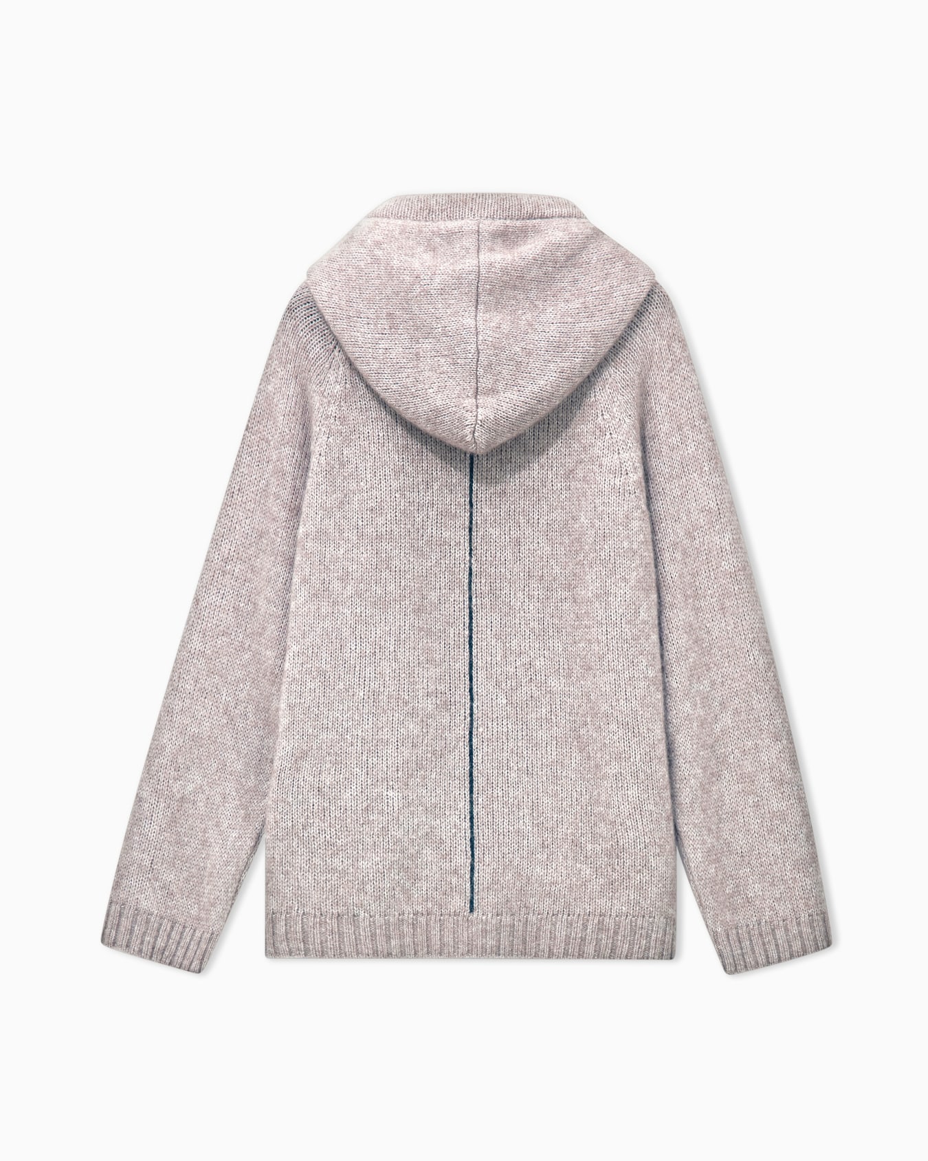 Sweater oversized plain knit in alpaca and wool Slide 2