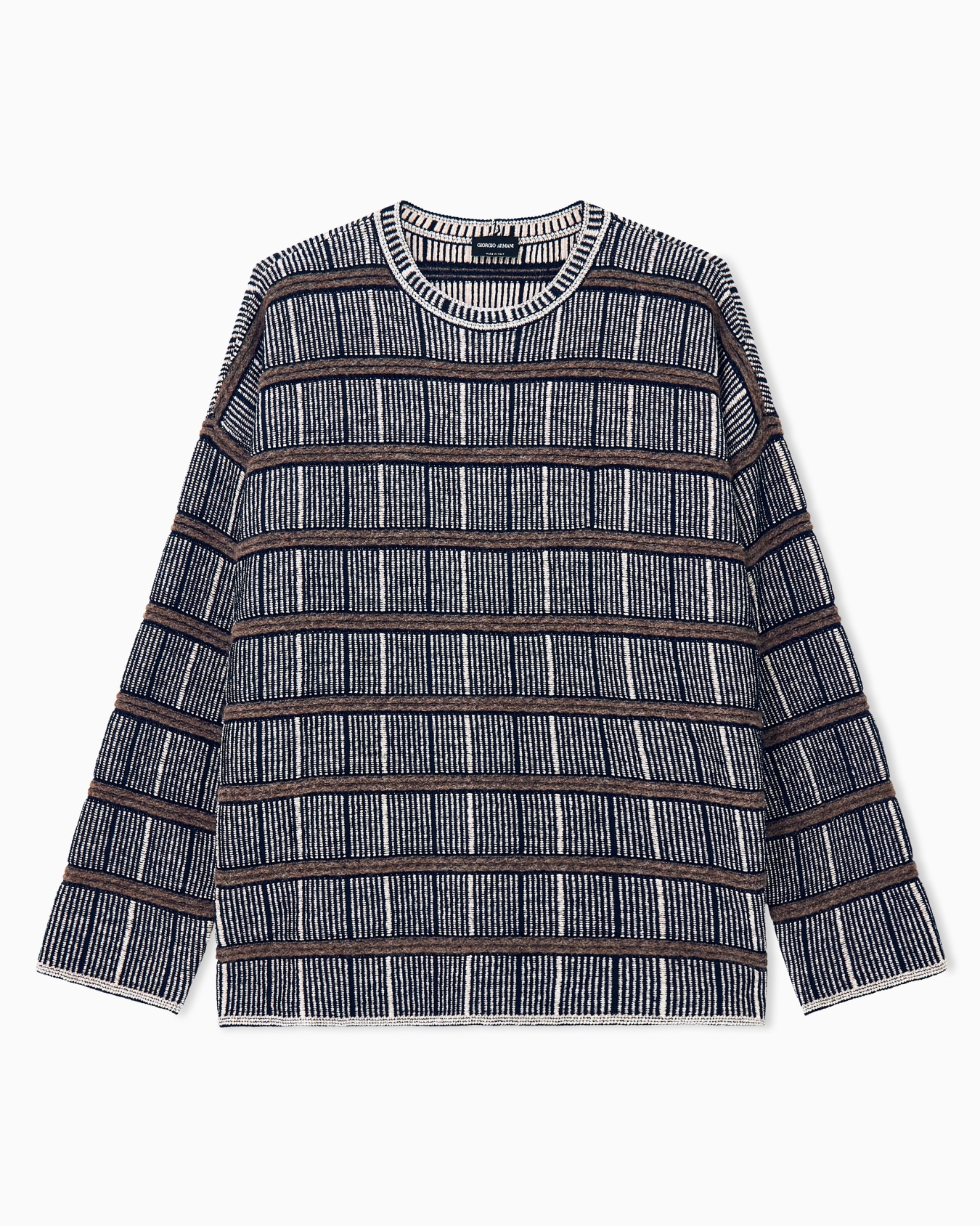 Sweater oversized ribbed silk and virgin wool blend Slide 0