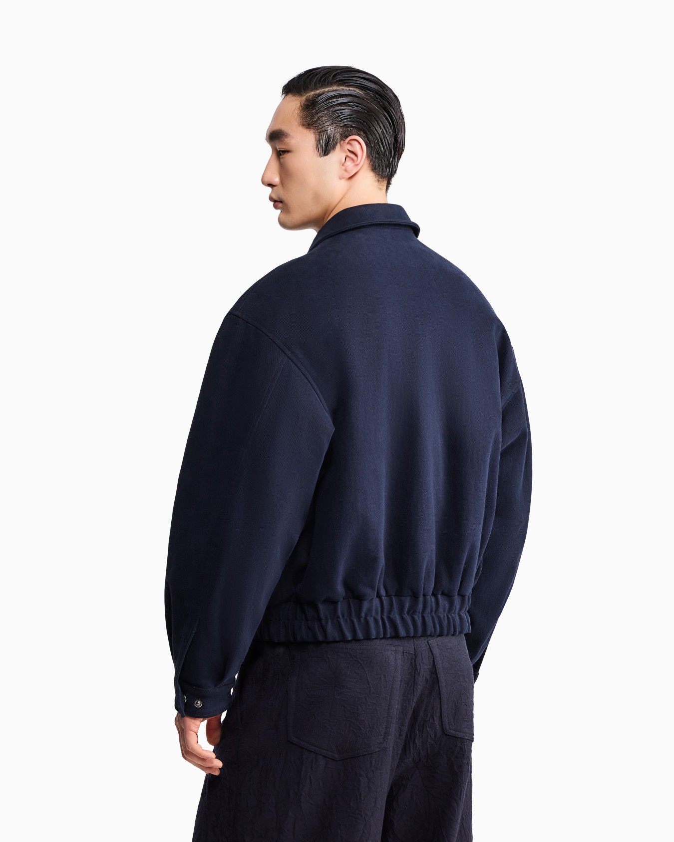 Blouson jacket oversized padded in stretch cotton twill Slide 5